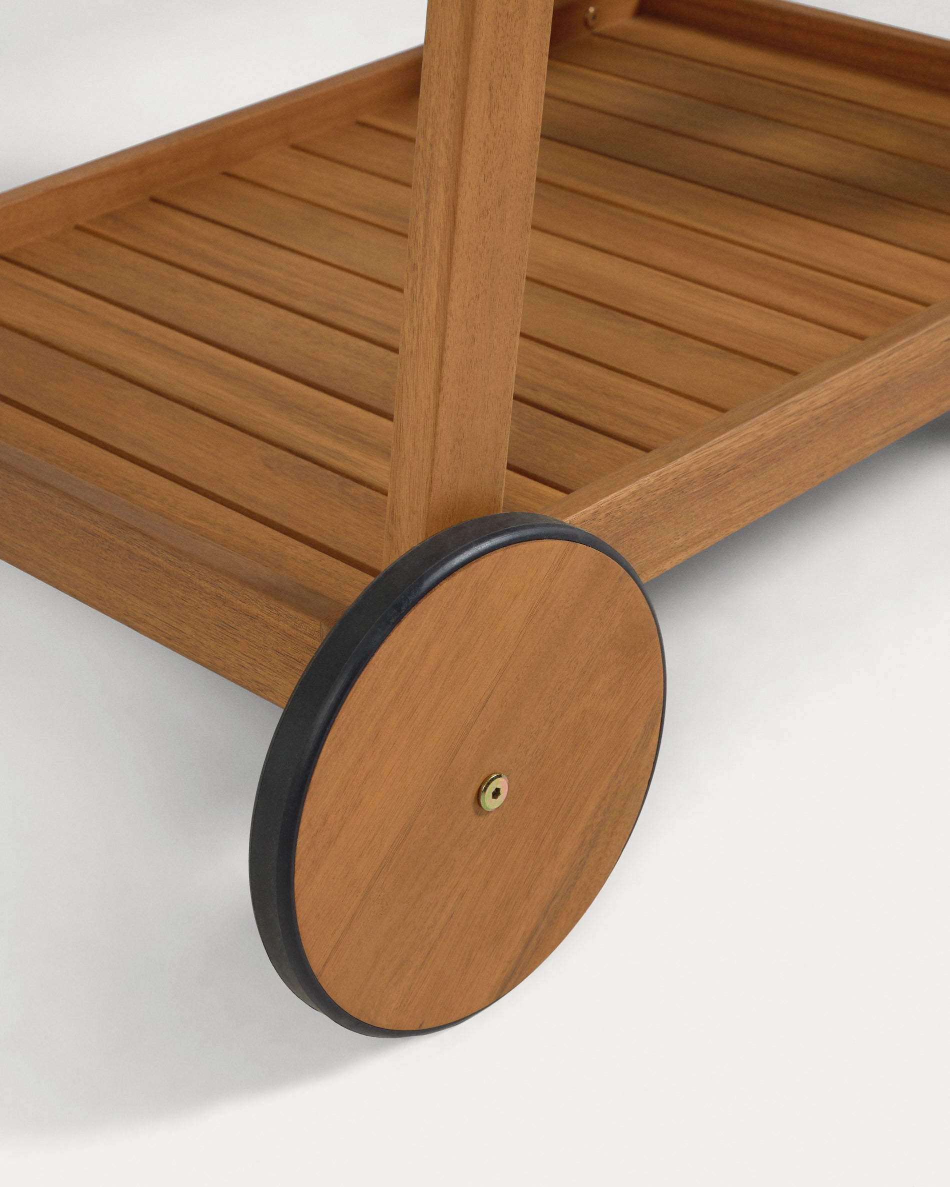 Felisa solid acacia hostess trolley FSC 100% - Detail