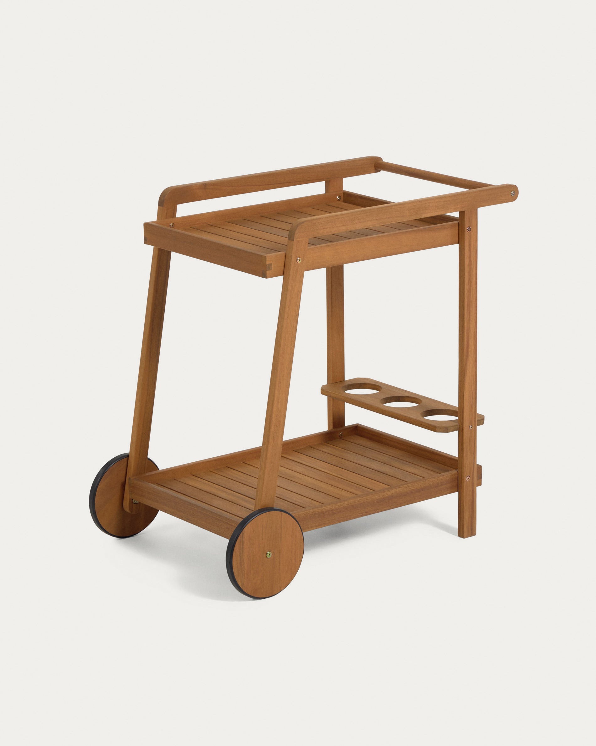 Felisa solid acacia hostess trolley FSC 100% - Product View