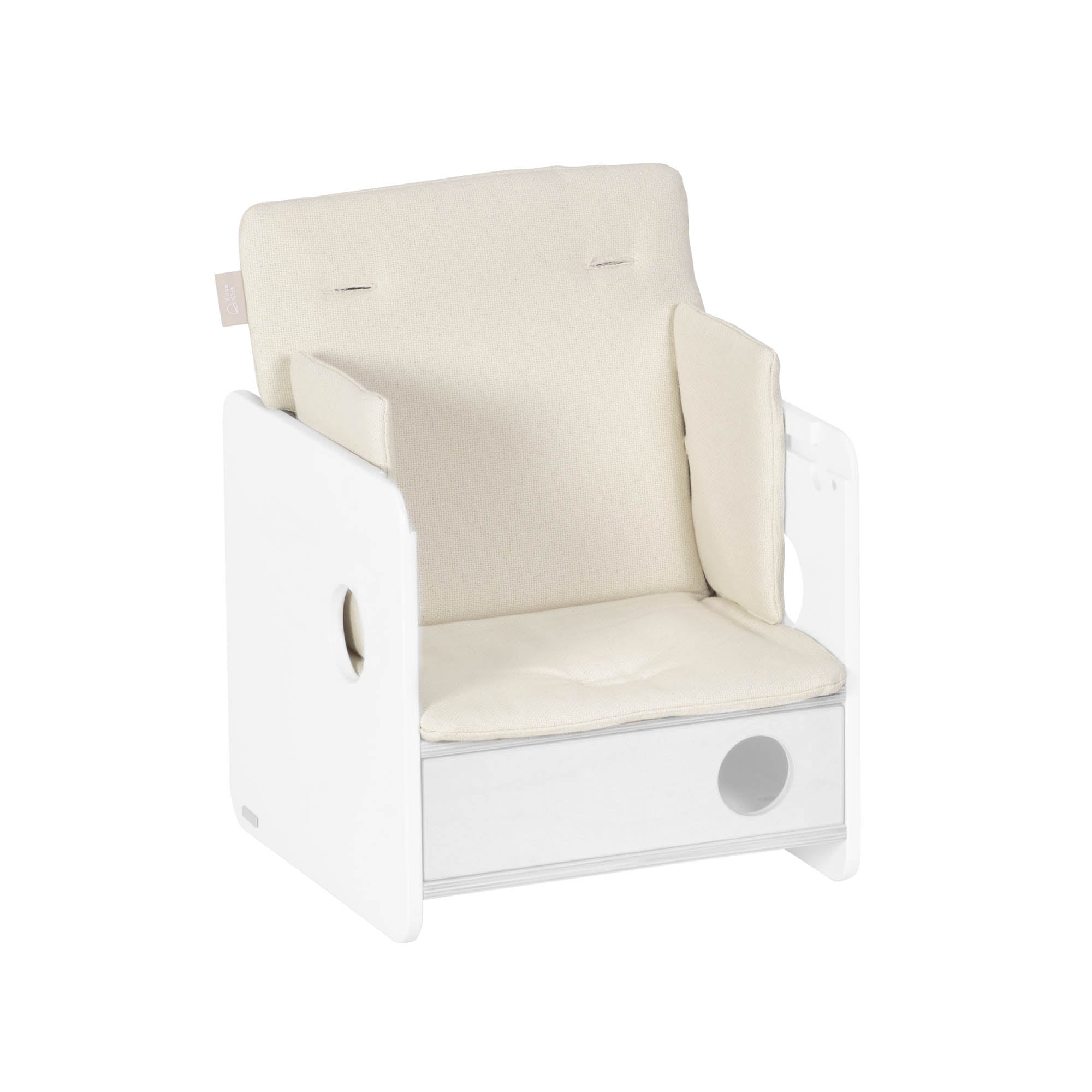 100% organic cotton (GOTS) Nuun highchair cushion with natural finish - Product Image
