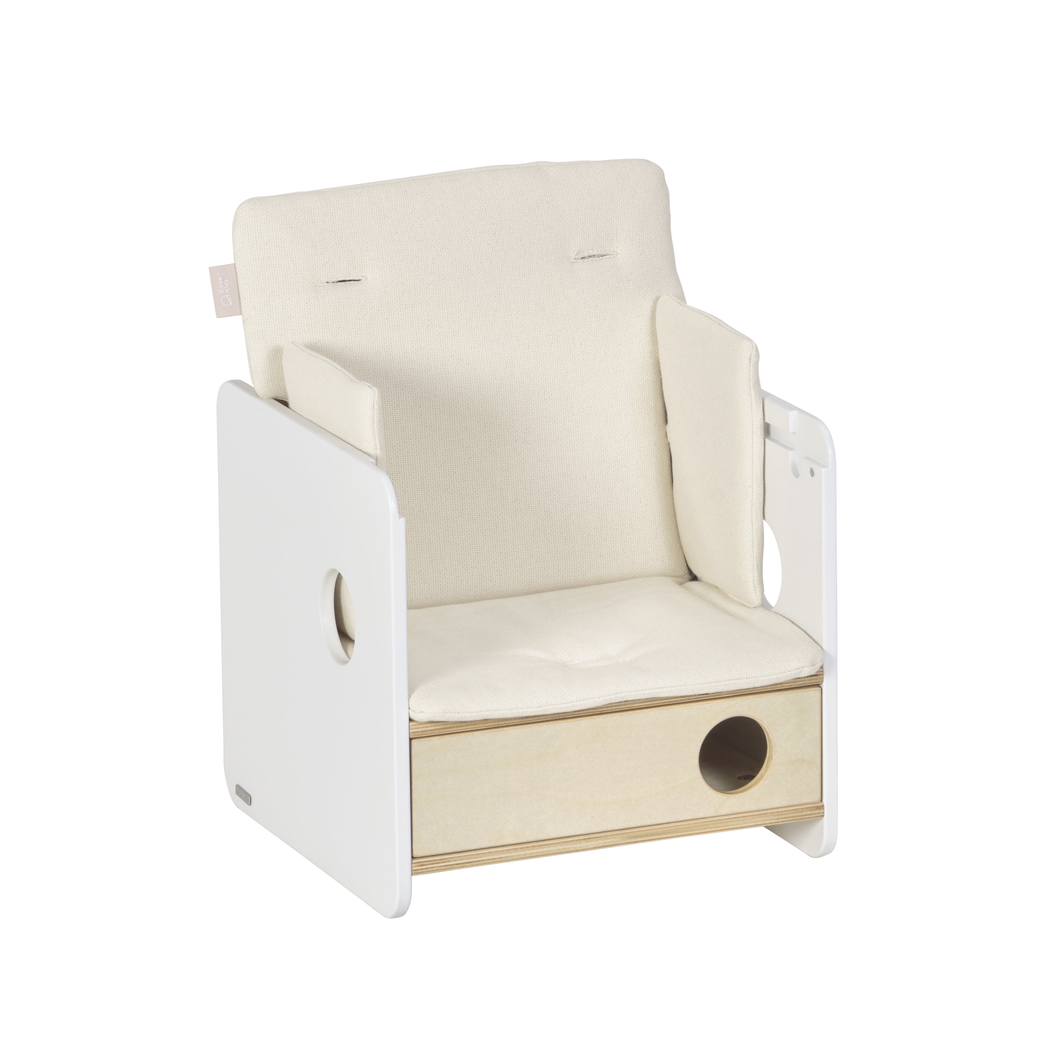100% organic cotton (GOTS) Nuun highchair cushion with natural finish - Product Image