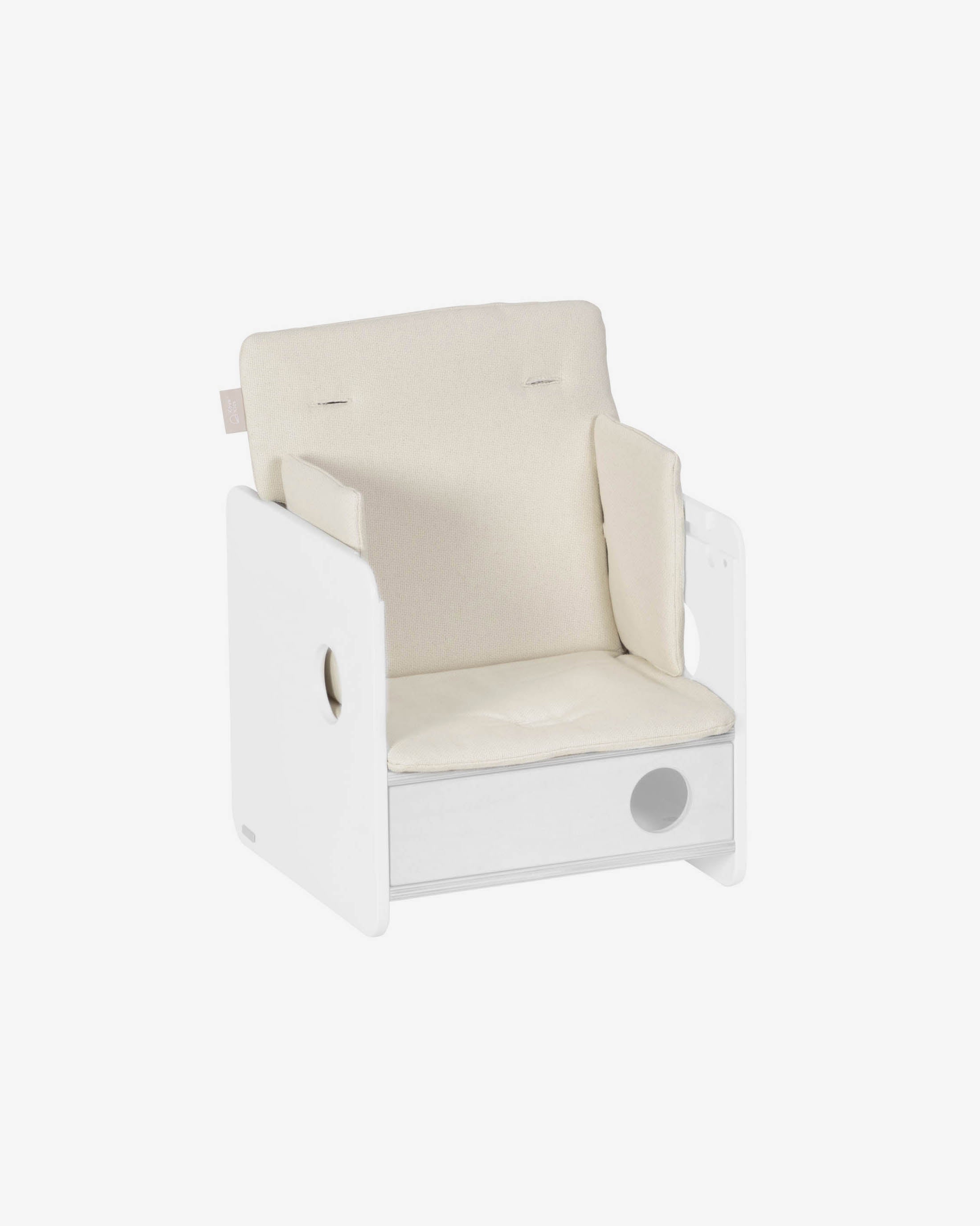 100% organic cotton (GOTS) Nuun highchair cushion with natural finish - Product View