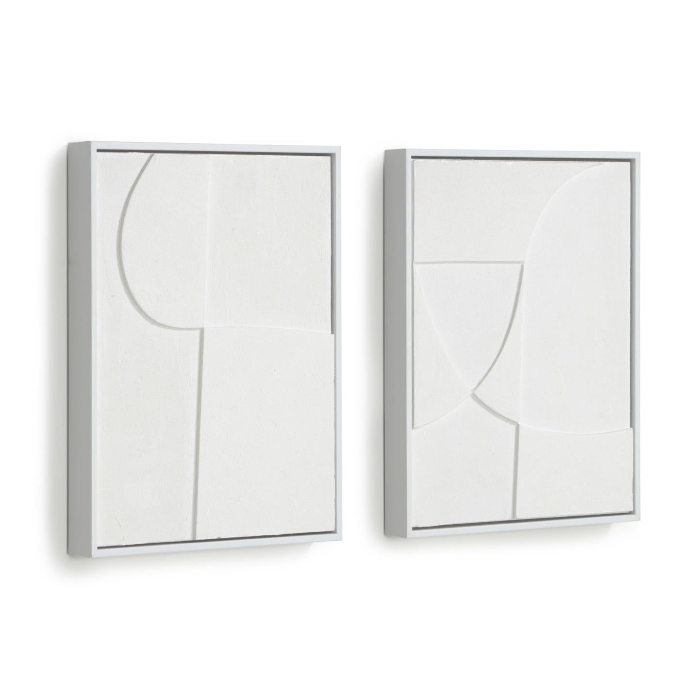 Beija set of two white pictures 32 x 42 cm - Product Image