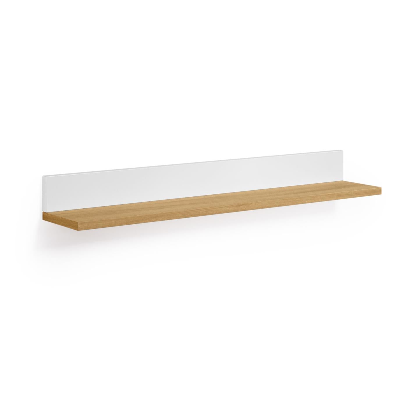 Abilen shelf in oak veneer and white lacquer 80 x 15 cm FSC 100% - Product Image