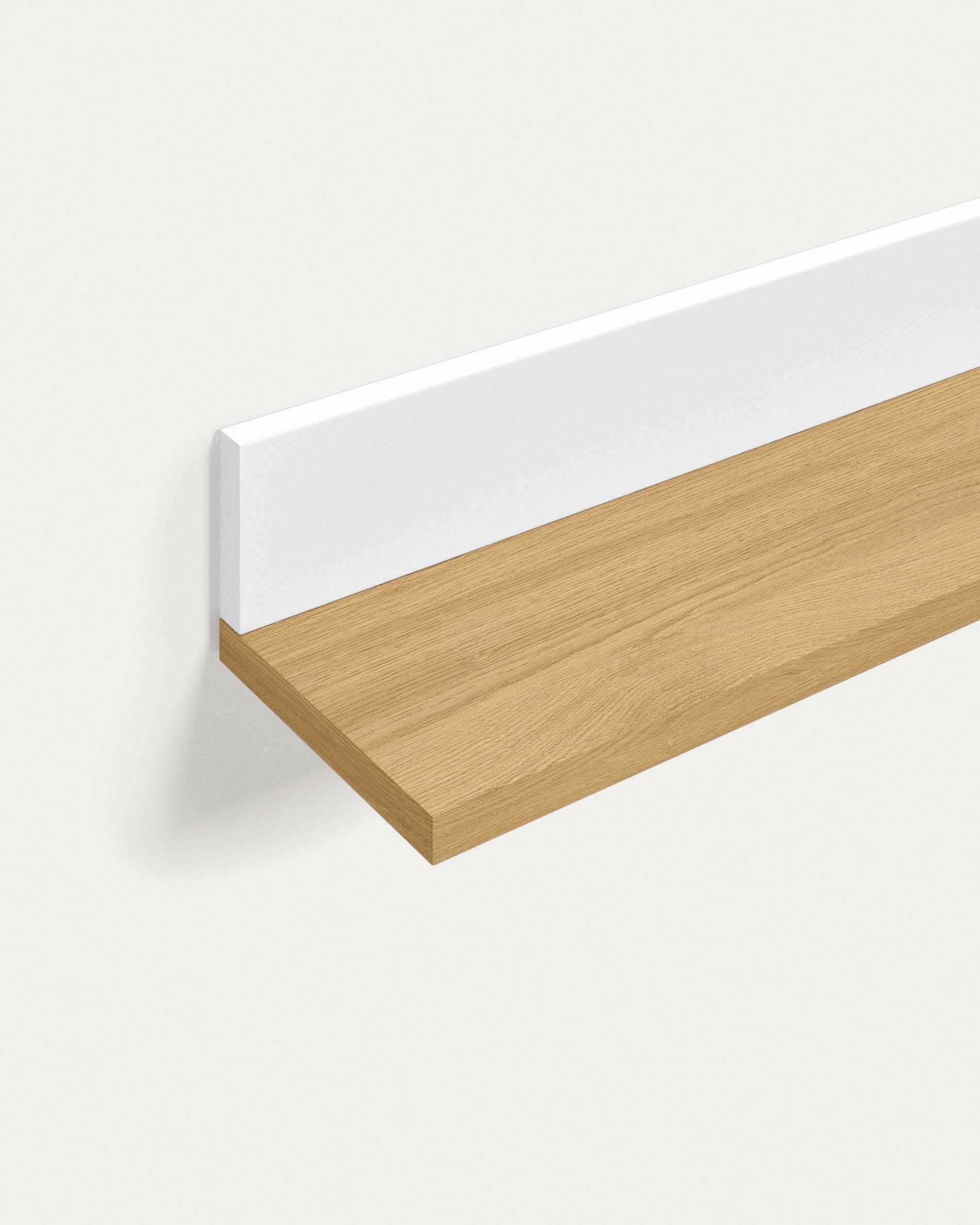 Abilen shelf in oak veneer and white lacquer 80 x 15 cm FSC 100% - Detail