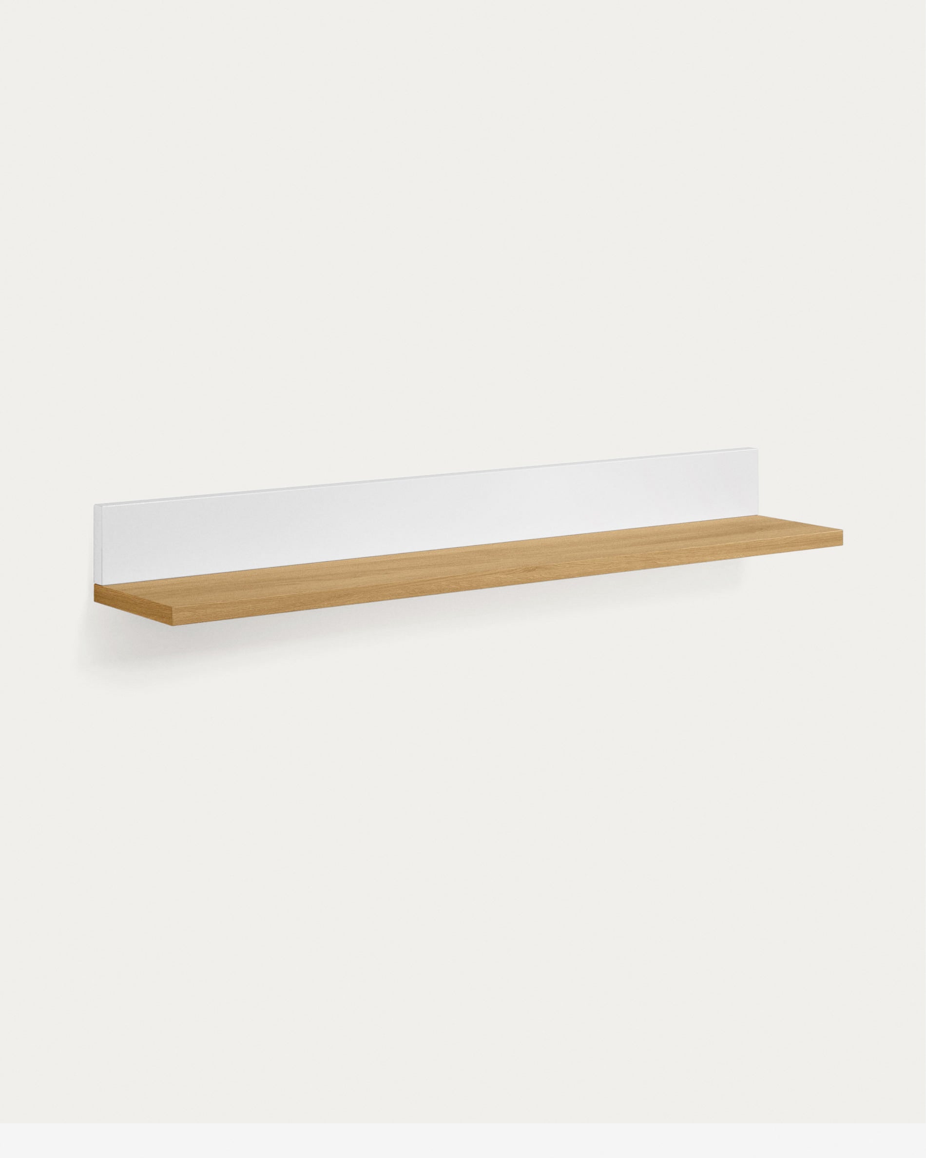 Abilen shelf in oak veneer and white lacquer 80 x 15 cm FSC 100% - Product View