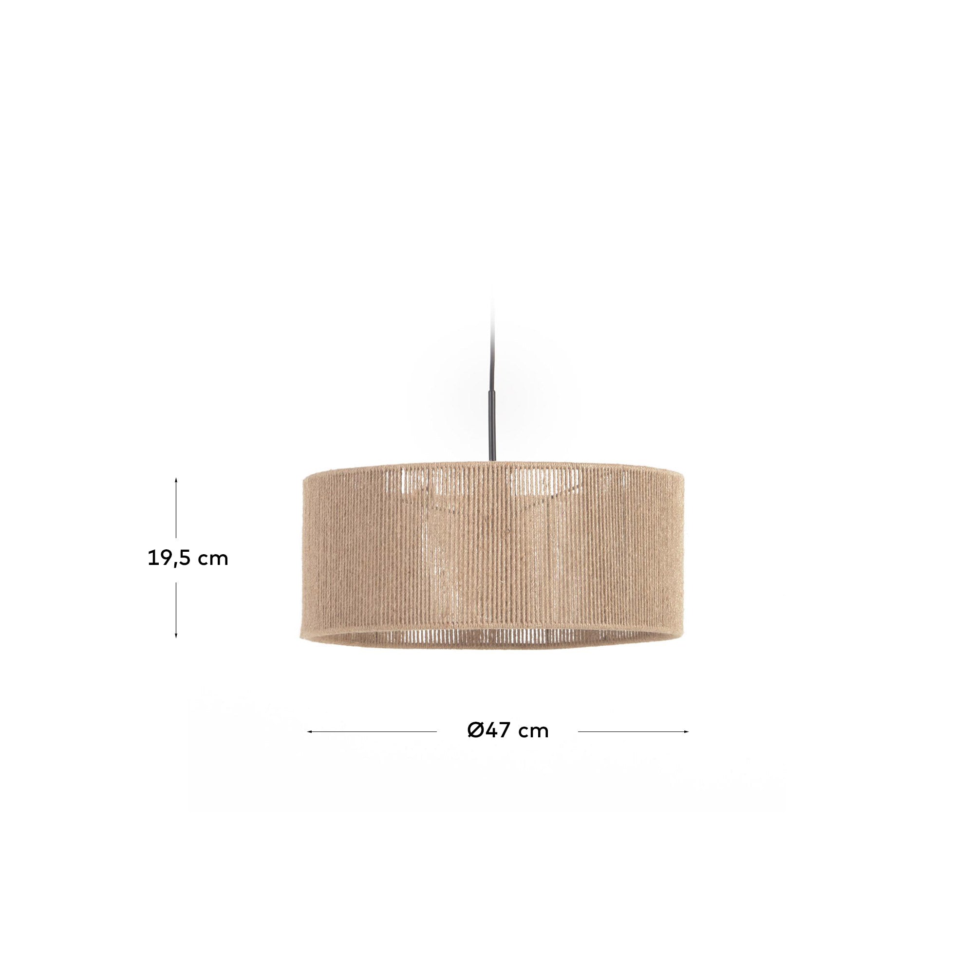 Crista jute light shade with natural finish Ø 47 cm - Measurements