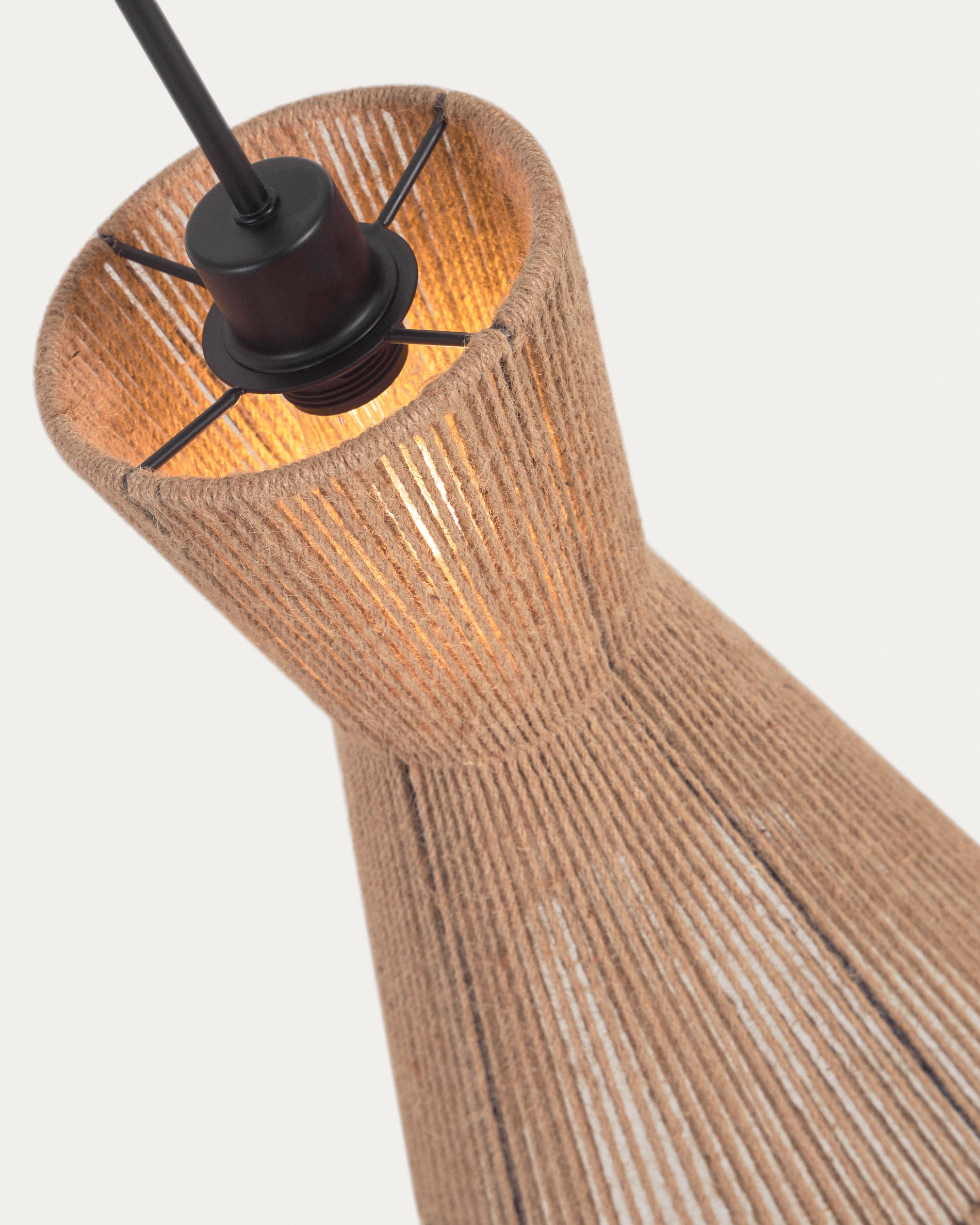 Crista jute light shade with natural finish Ø 24.5 cm - Detail