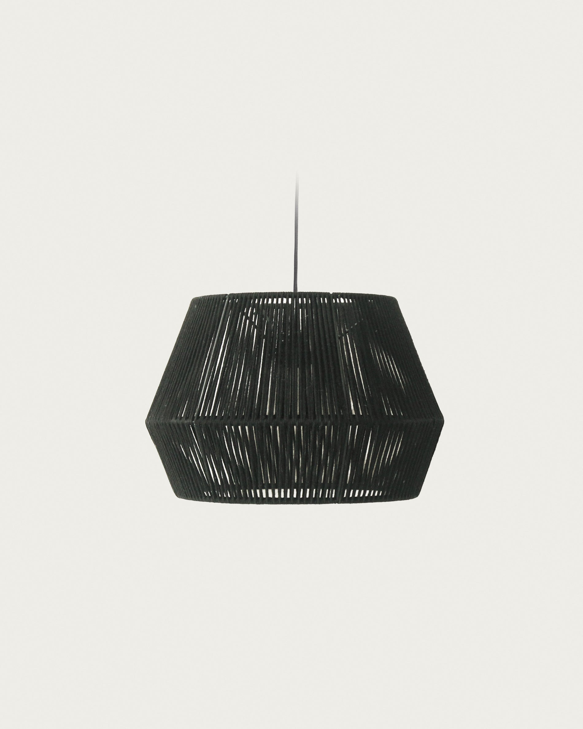 Cantia cotton ceiling light shade with black finish Ø 36,5 cm - Product View