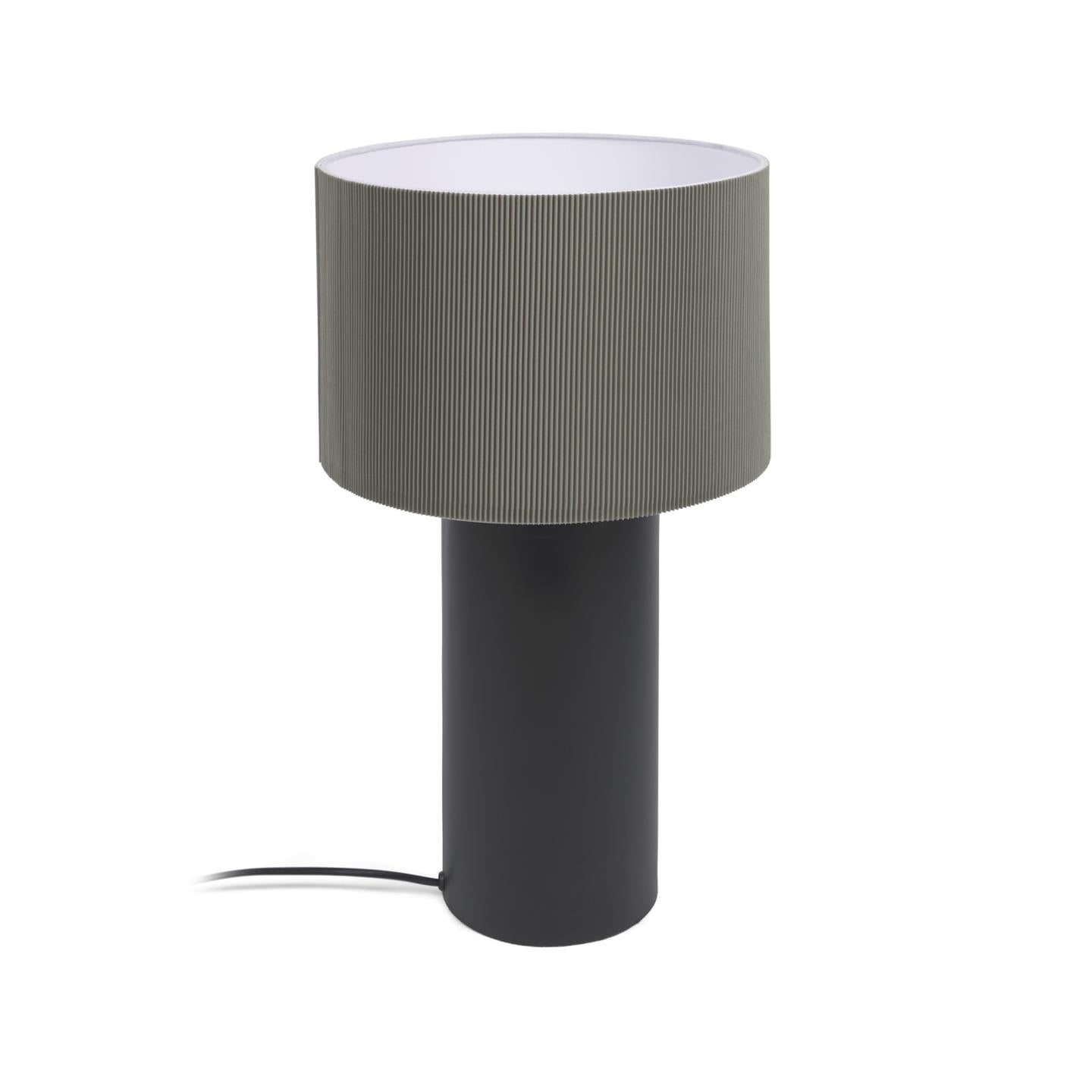 Domicina table lamp in metal with black and grey finish - Product Image