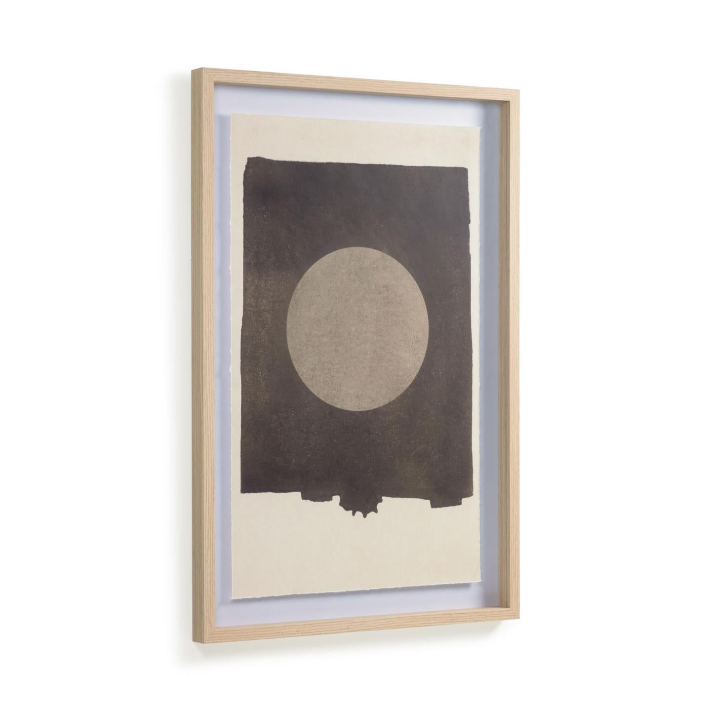 Naira circular picture in black 60 x 90 cm - Product Image