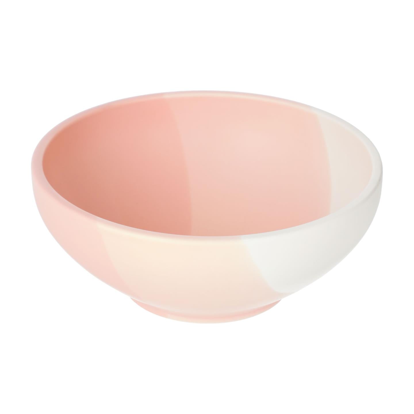 Sayuri large porcelain bowl in pink and white - Product Image