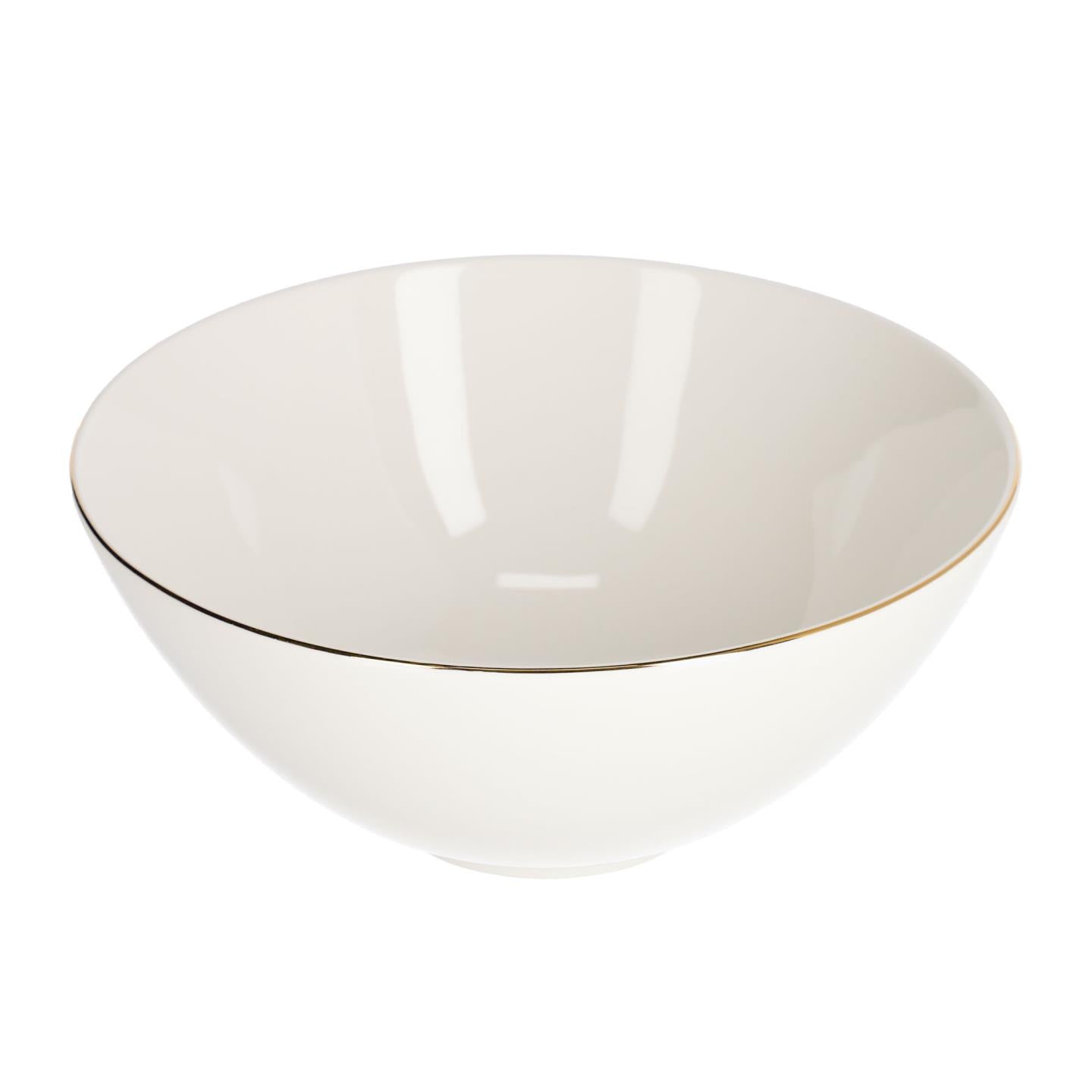 Taisia large porcelain bowl in white - Product Image