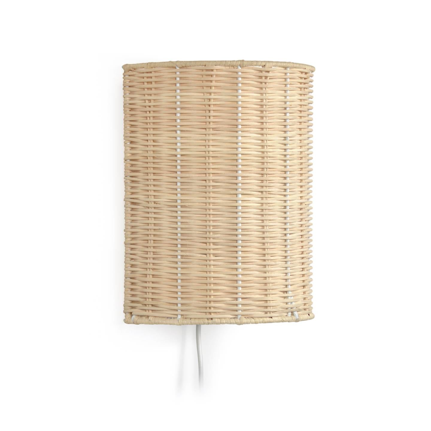 Kimjit wall light in rattan with natural finish - Product Image