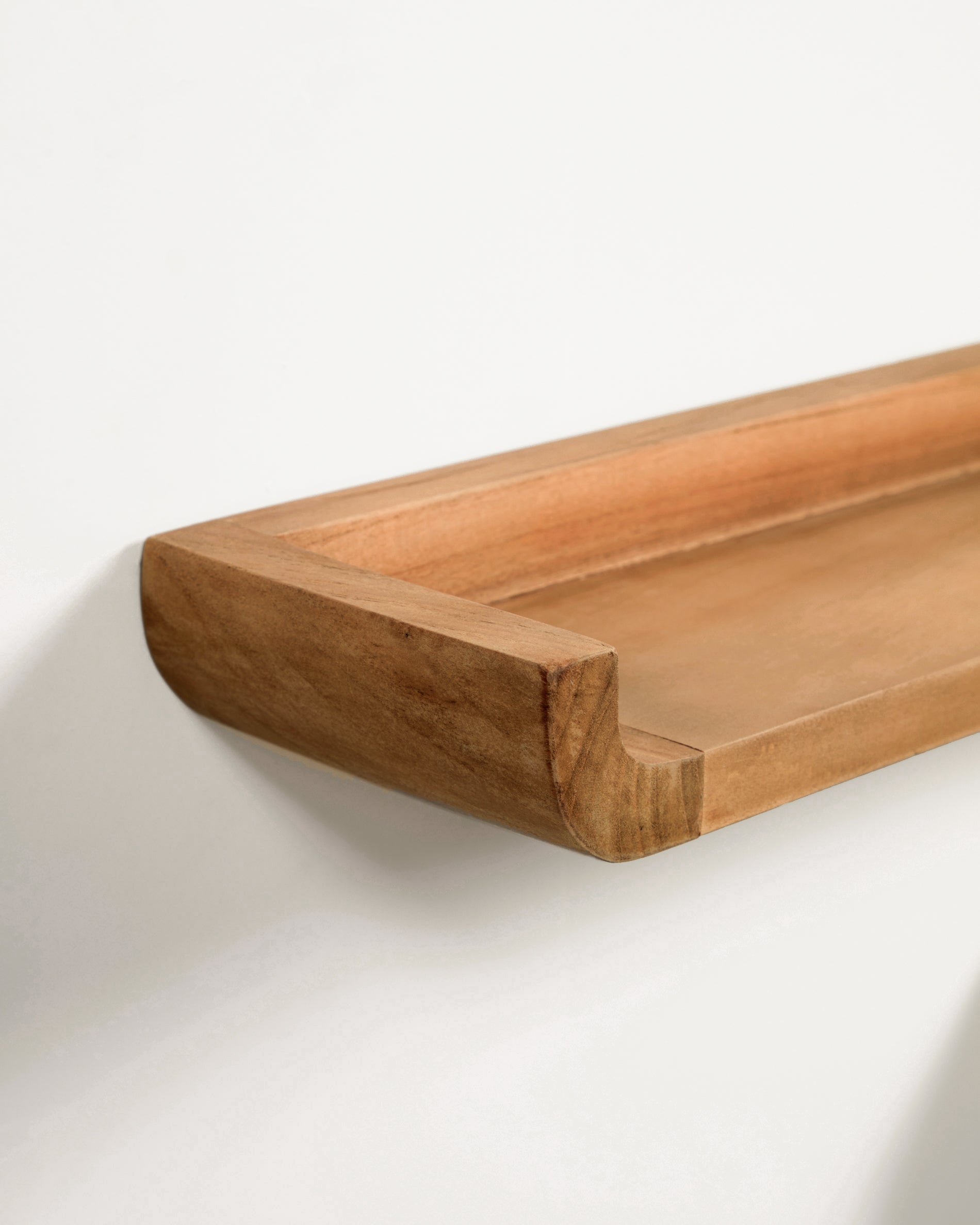 Shamel set of 2 solid teak shelves 50 x 5 cm - Detail