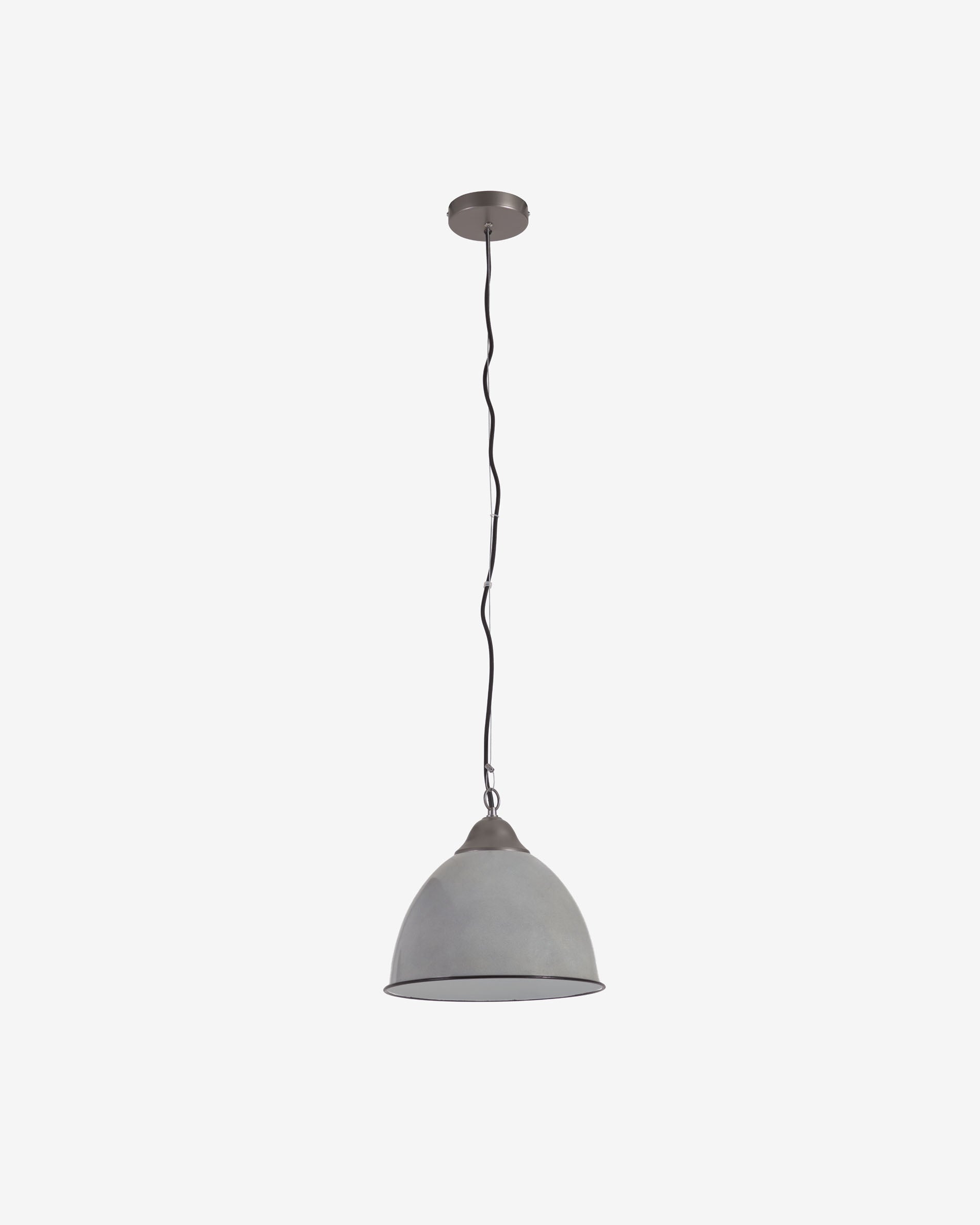 Neus ceiling lamp in metal with a grey finish - Product View