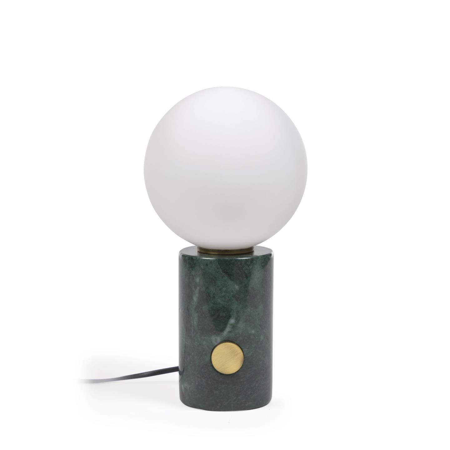 Lonela table lamp in marble with green finish - Product Image