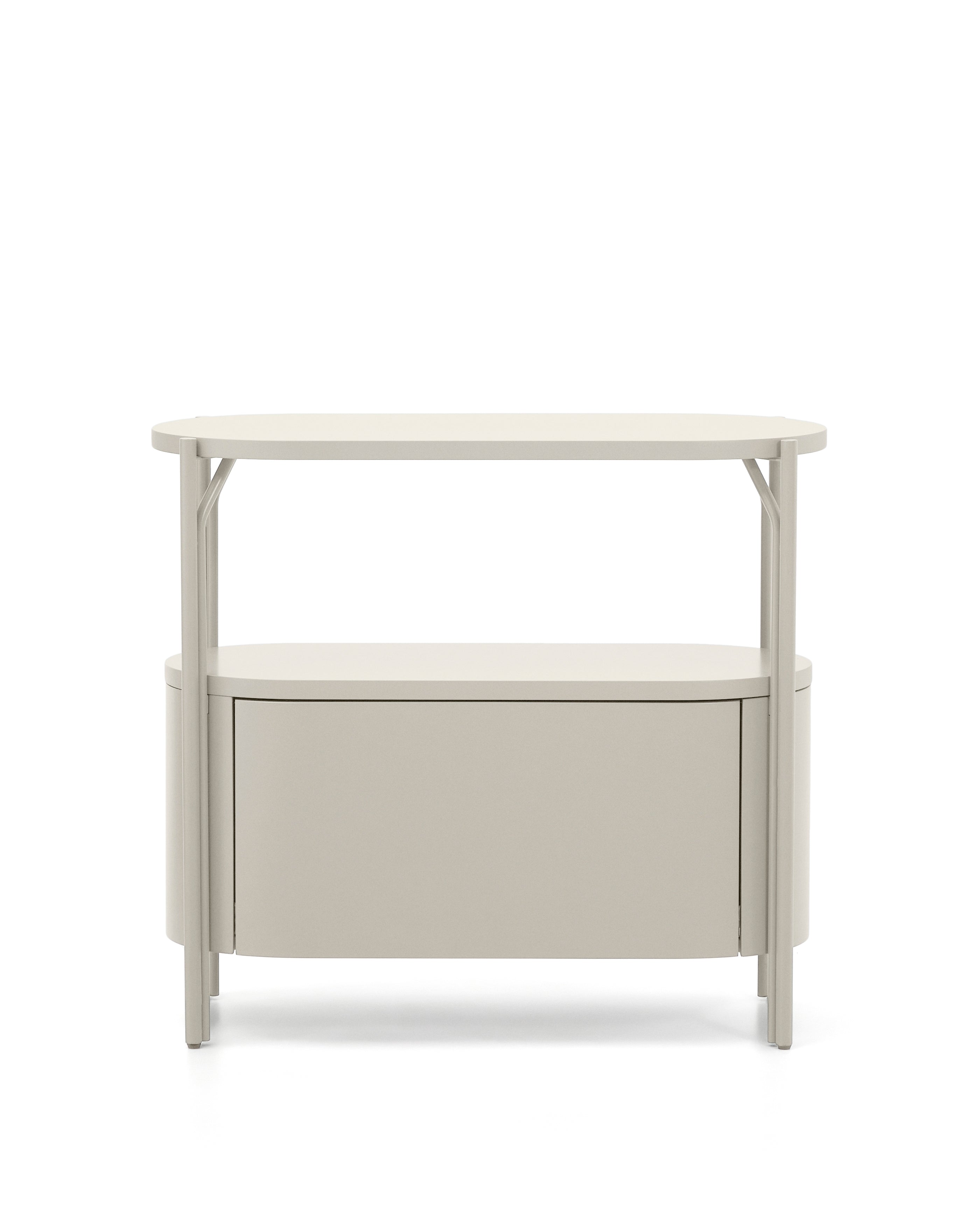 Arely bathroom vanity unit with steel structure and white lacquered MDF 90 x 40cm - Product Image