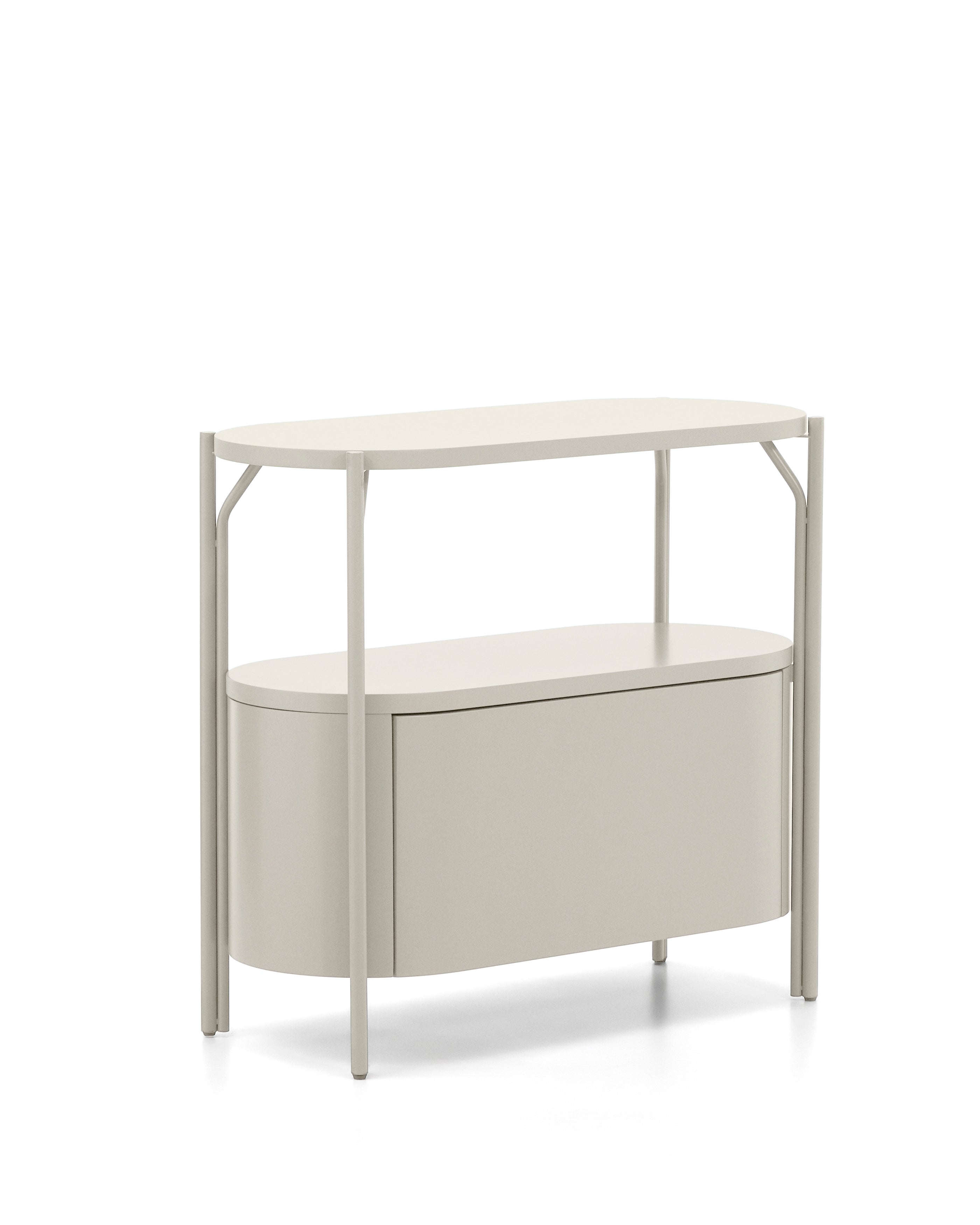 Arely bathroom vanity unit with steel structure and white lacquered MDF 90 x 40cm - Product Image