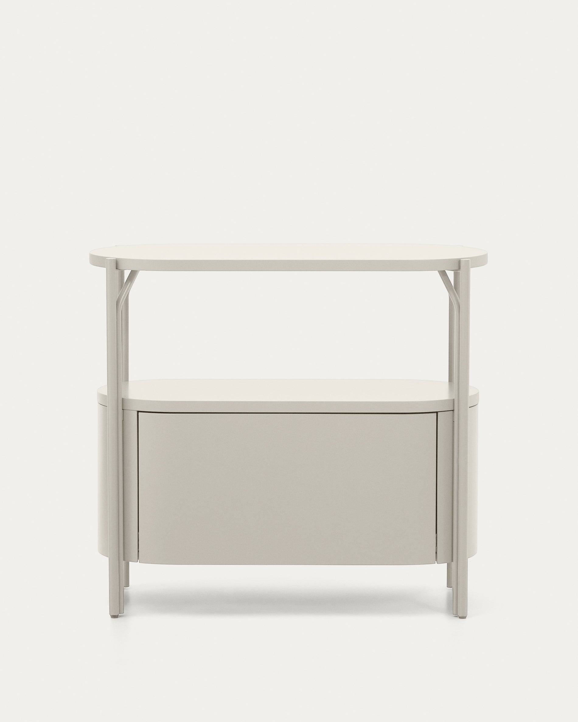 Arely bathroom vanity unit with steel structure and white lacquered MDF 90 x 40cm - Product View