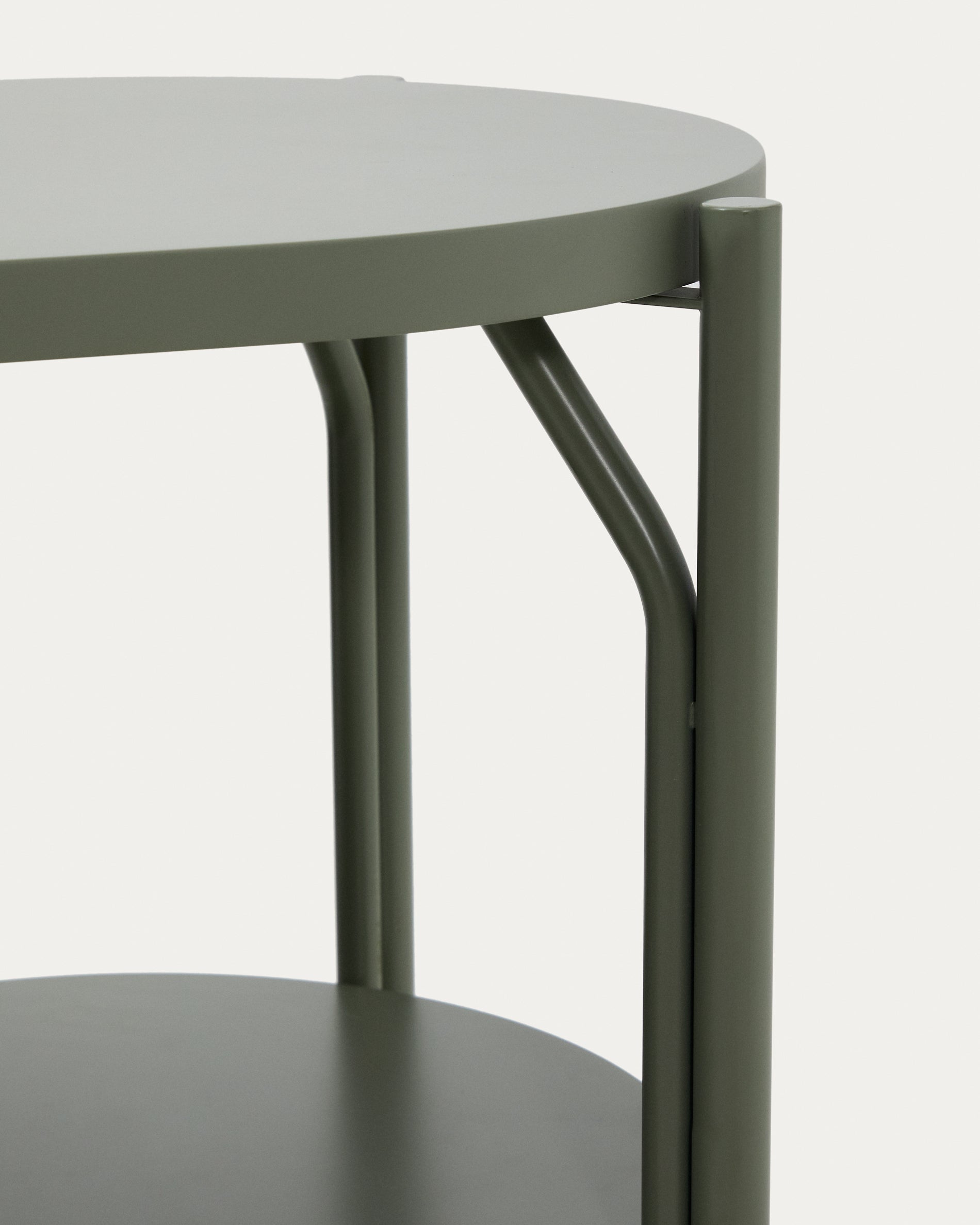 Arely bathroom vanity unit with steel structure and green lacquered MDF 90 x 40cm - Detail