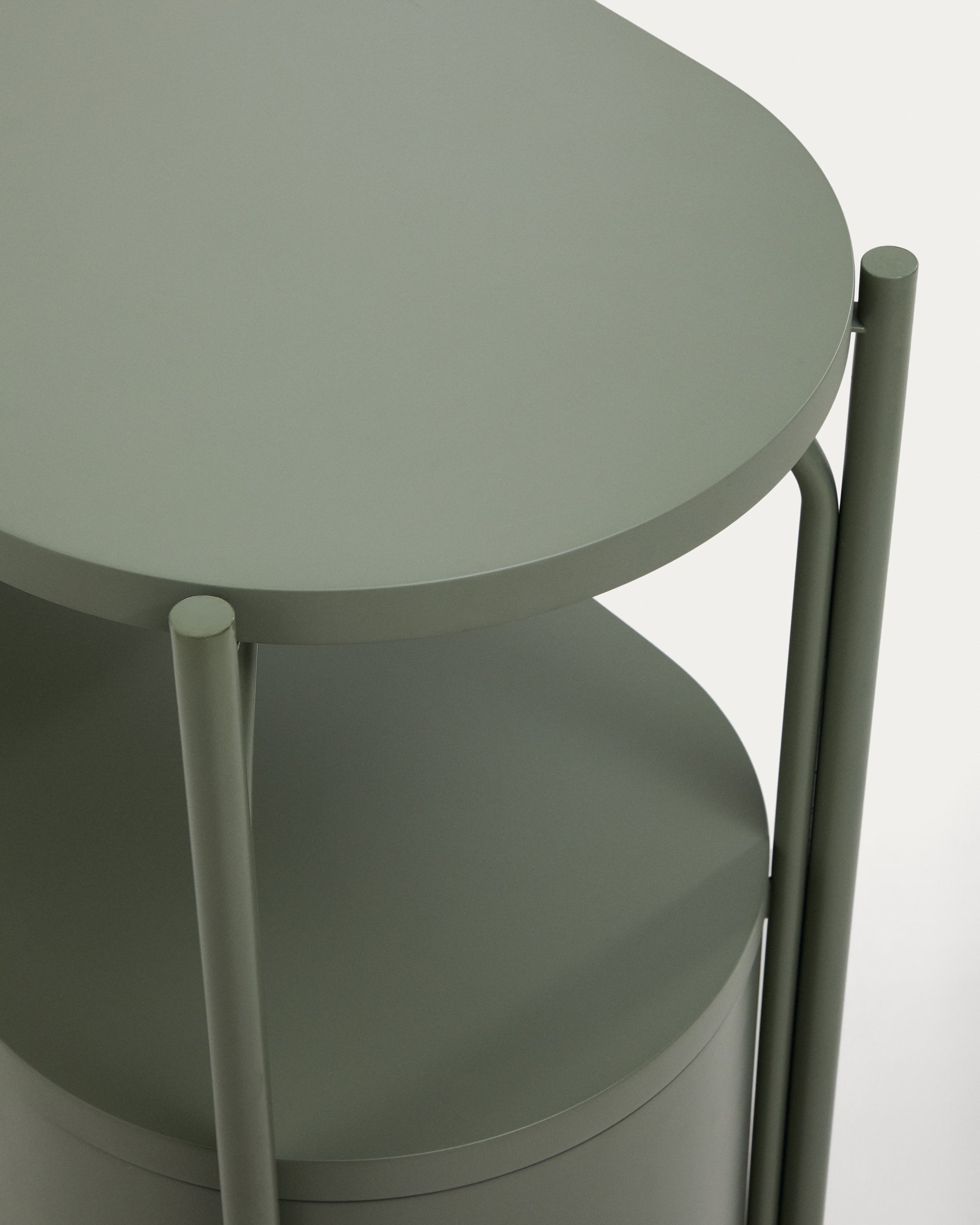 Arely bathroom vanity unit with steel structure and green lacquered MDF 90 x 40cm - Detail