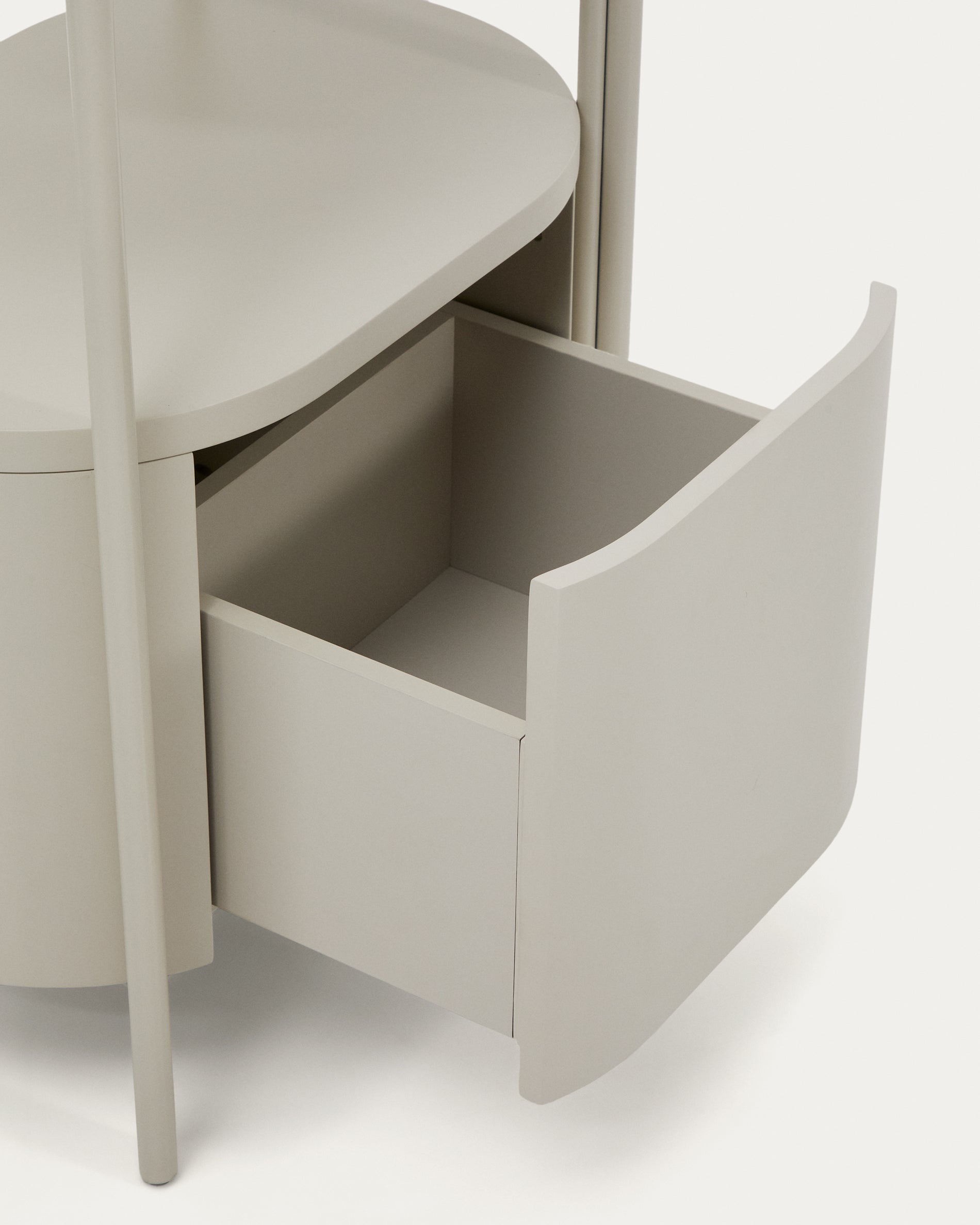 Arely bathroom vanity unit with steel structure and white lacquered MDF 60 x 40cm - Detail