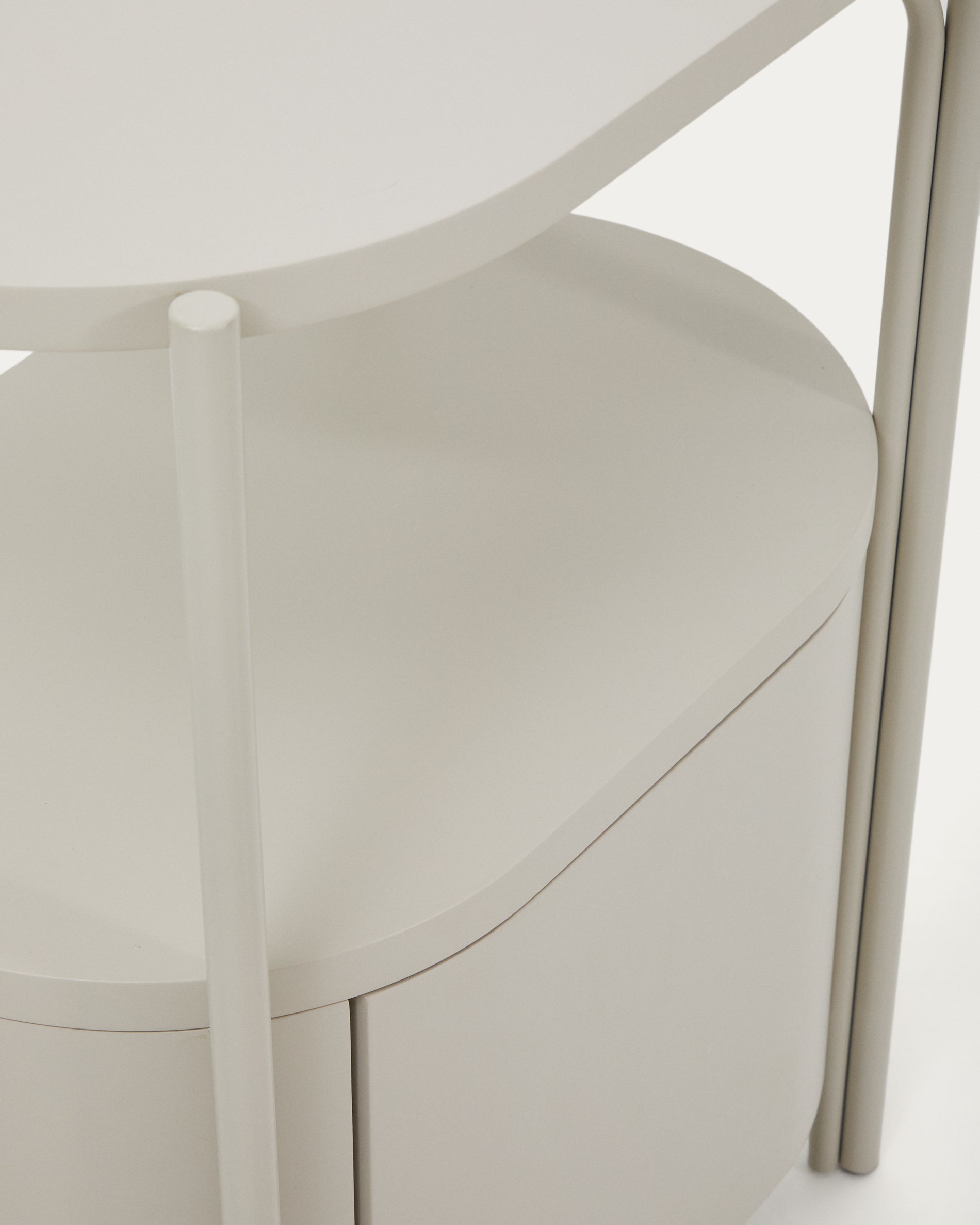 Arely bathroom vanity unit with steel structure and white lacquered MDF 60 x 40cm - Detail