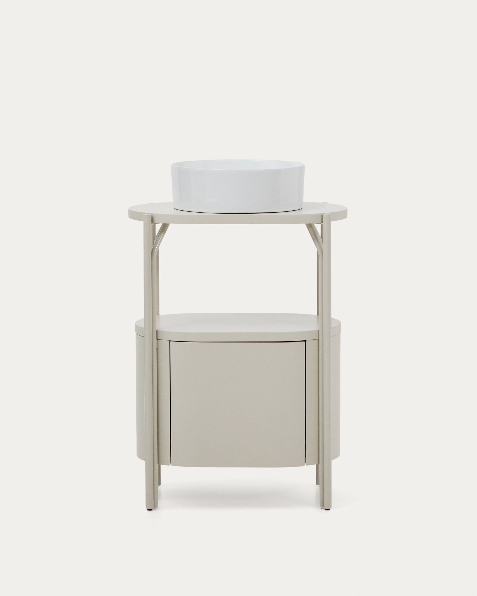Arely bathroom vanity unit with steel structure and white lacquered MDF 60 x 40cm - Product View