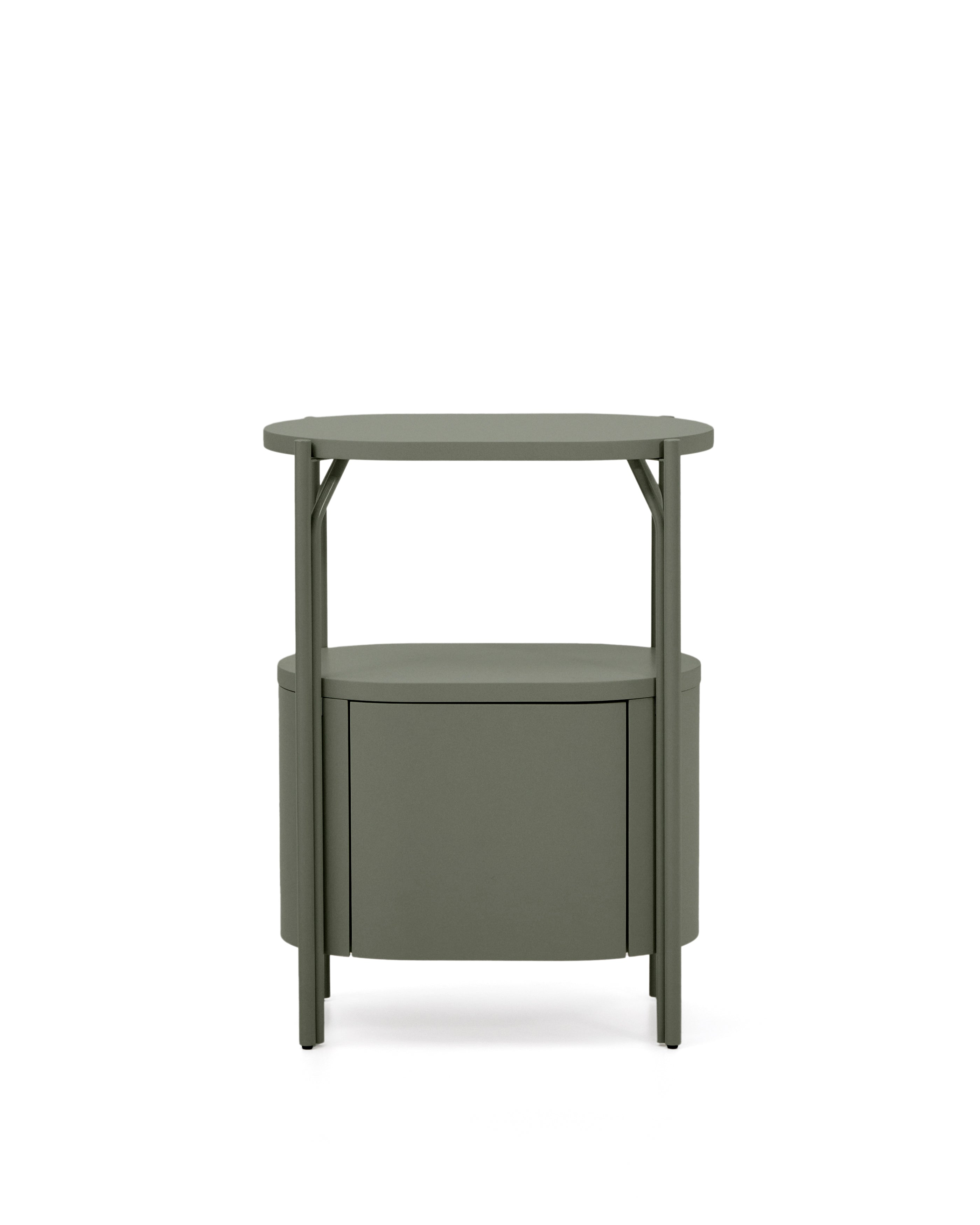 Arely bathroom vanity unit with steel structure and green lacquered MDF 60 x 40cm - Product Image