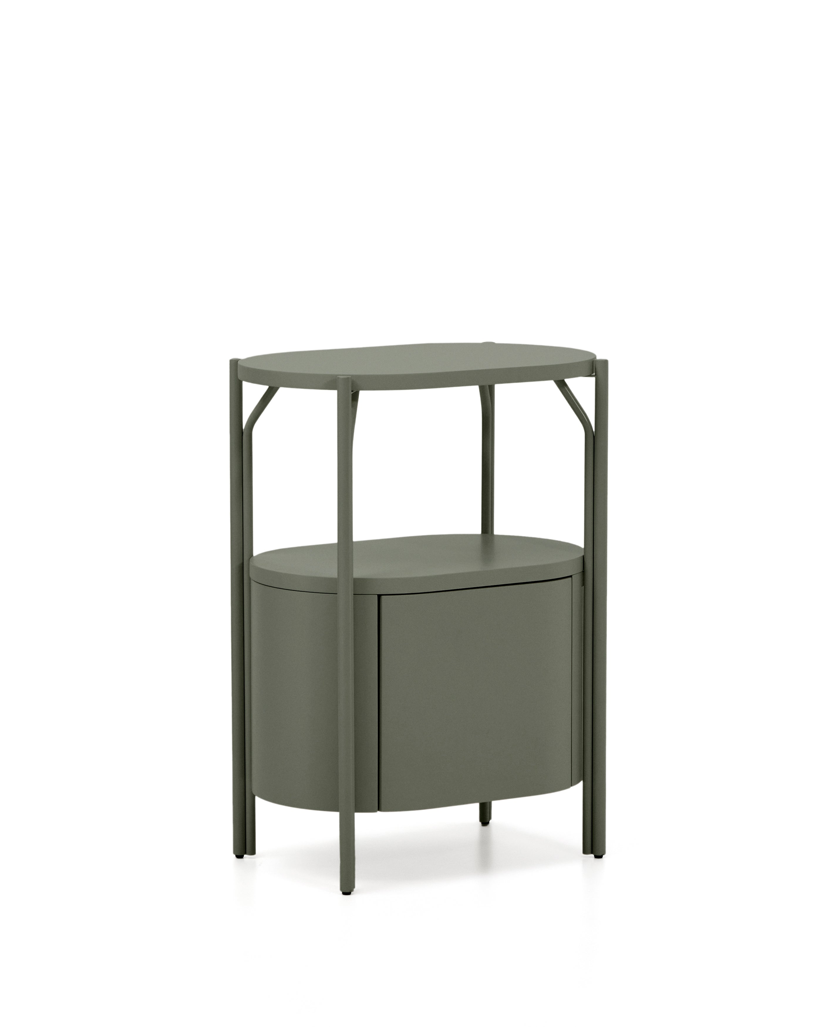 Arely bathroom vanity unit with steel structure and green lacquered MDF 60 x 40cm - Product Image