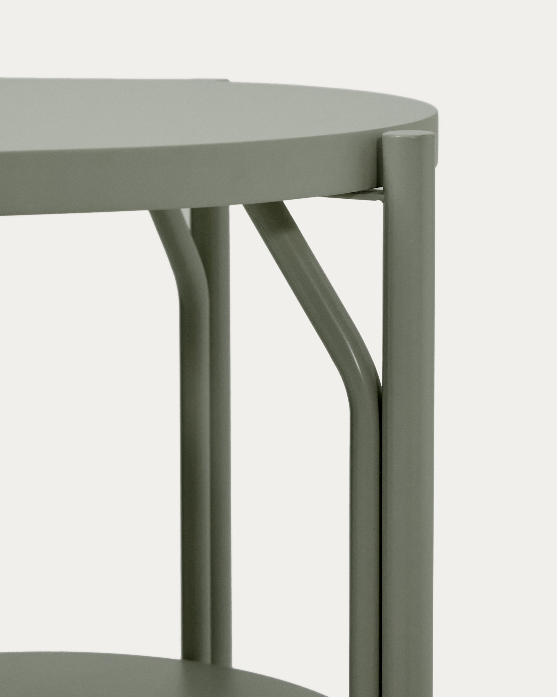 Arely bathroom vanity unit with steel structure and green lacquered MDF 60 x 40cm - Detail
