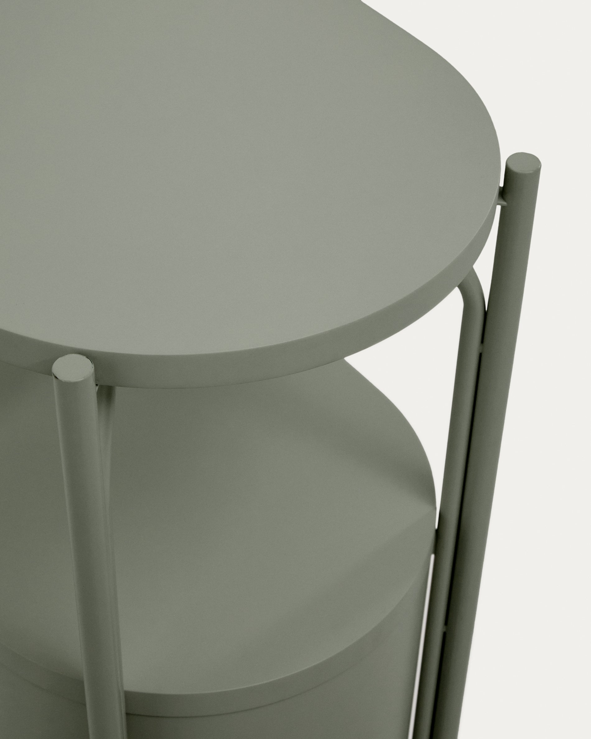 Arely bathroom vanity unit with steel structure and green lacquered MDF 60 x 40cm - Detail