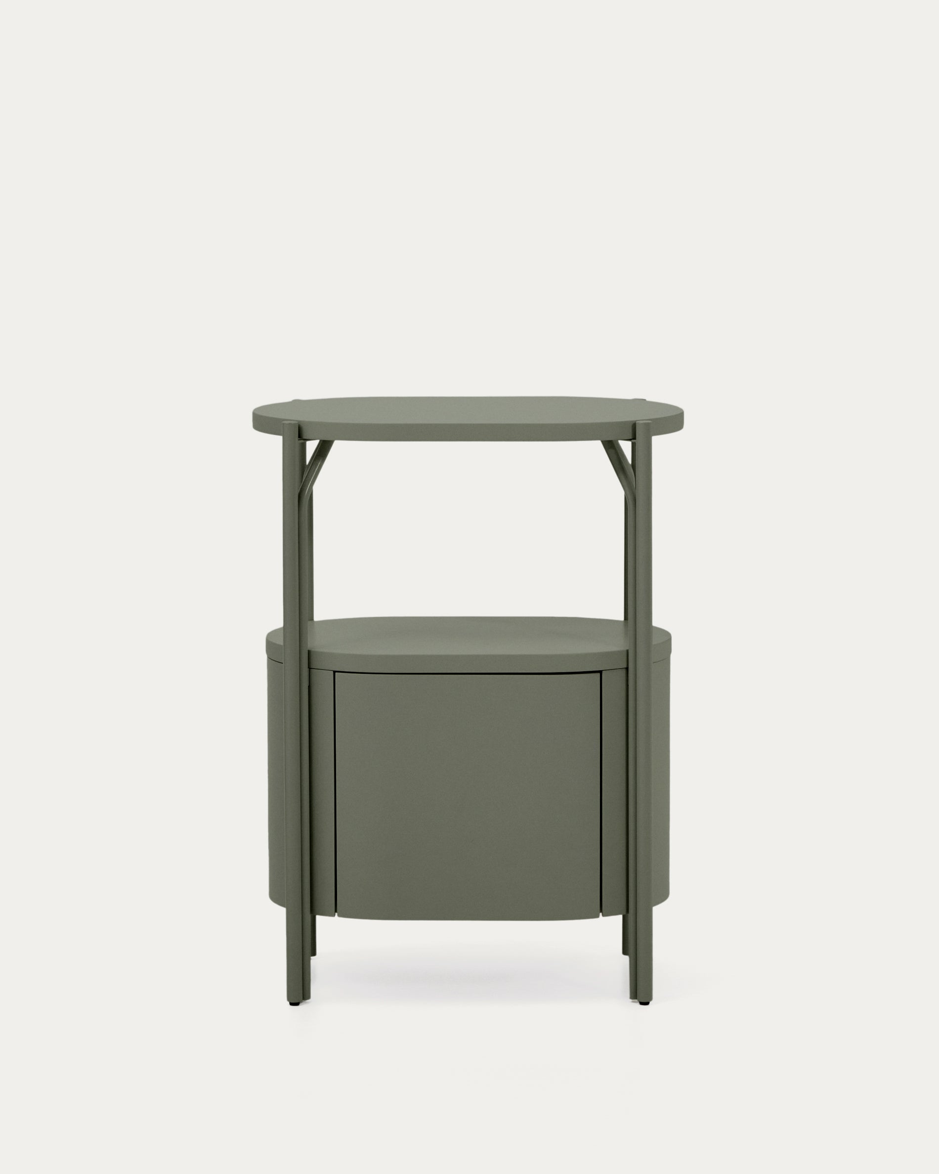 Arely bathroom vanity unit with steel structure and green lacquered MDF 60 x 40cm - Product View