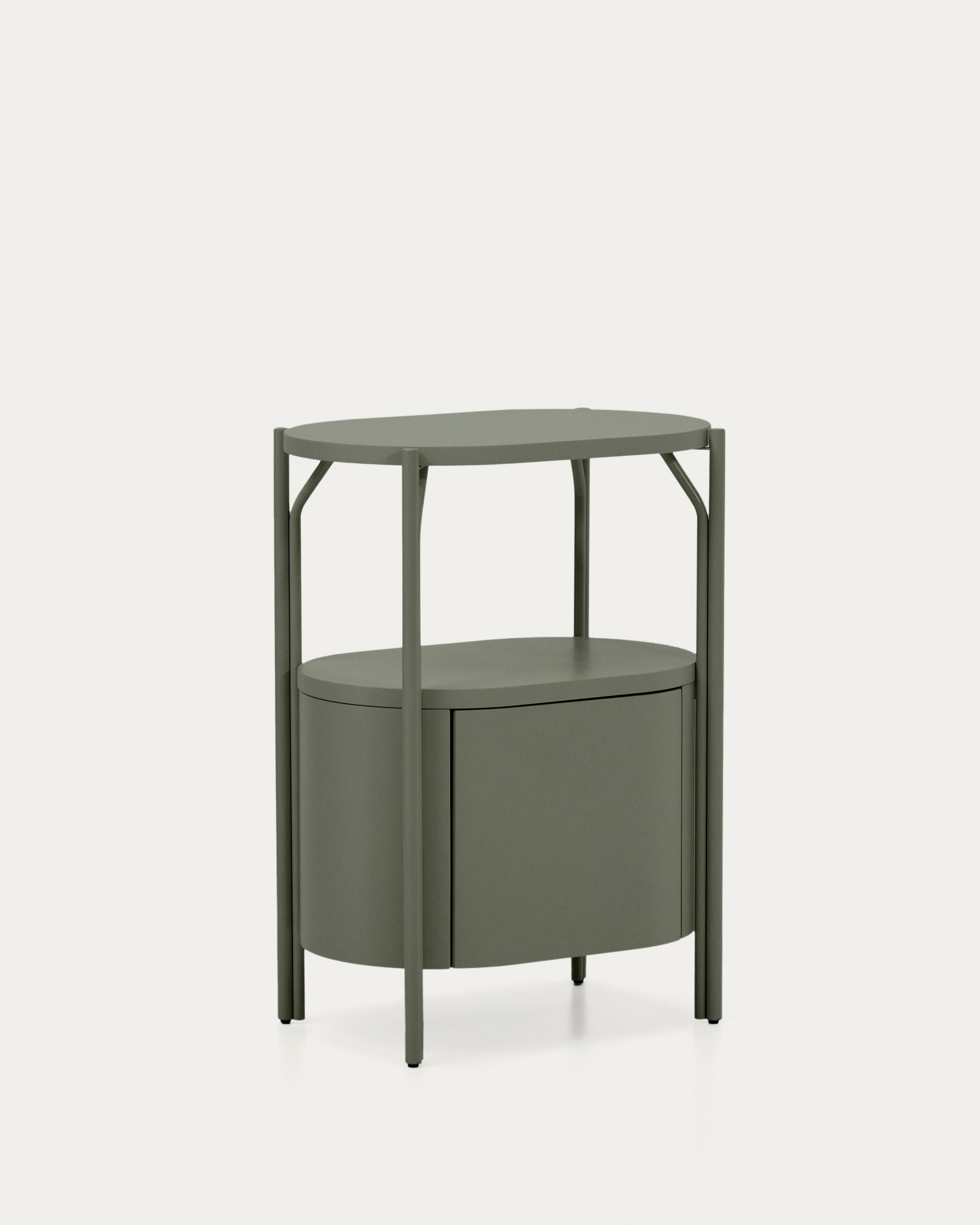 Arely bathroom vanity unit with steel structure and green lacquered MDF 60 x 40cm - Product View