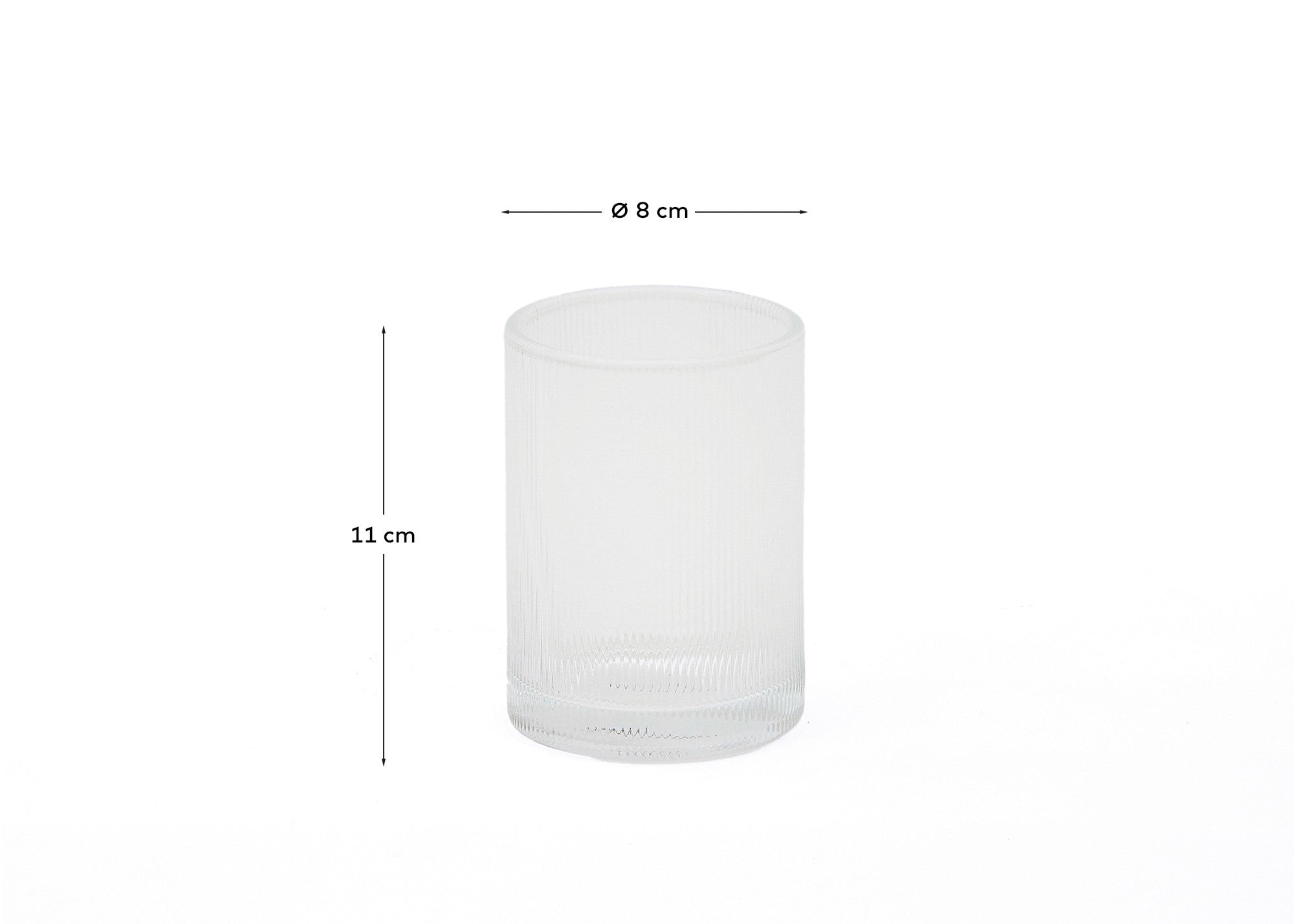Arlem clear glass toothbrush holder - Measurements