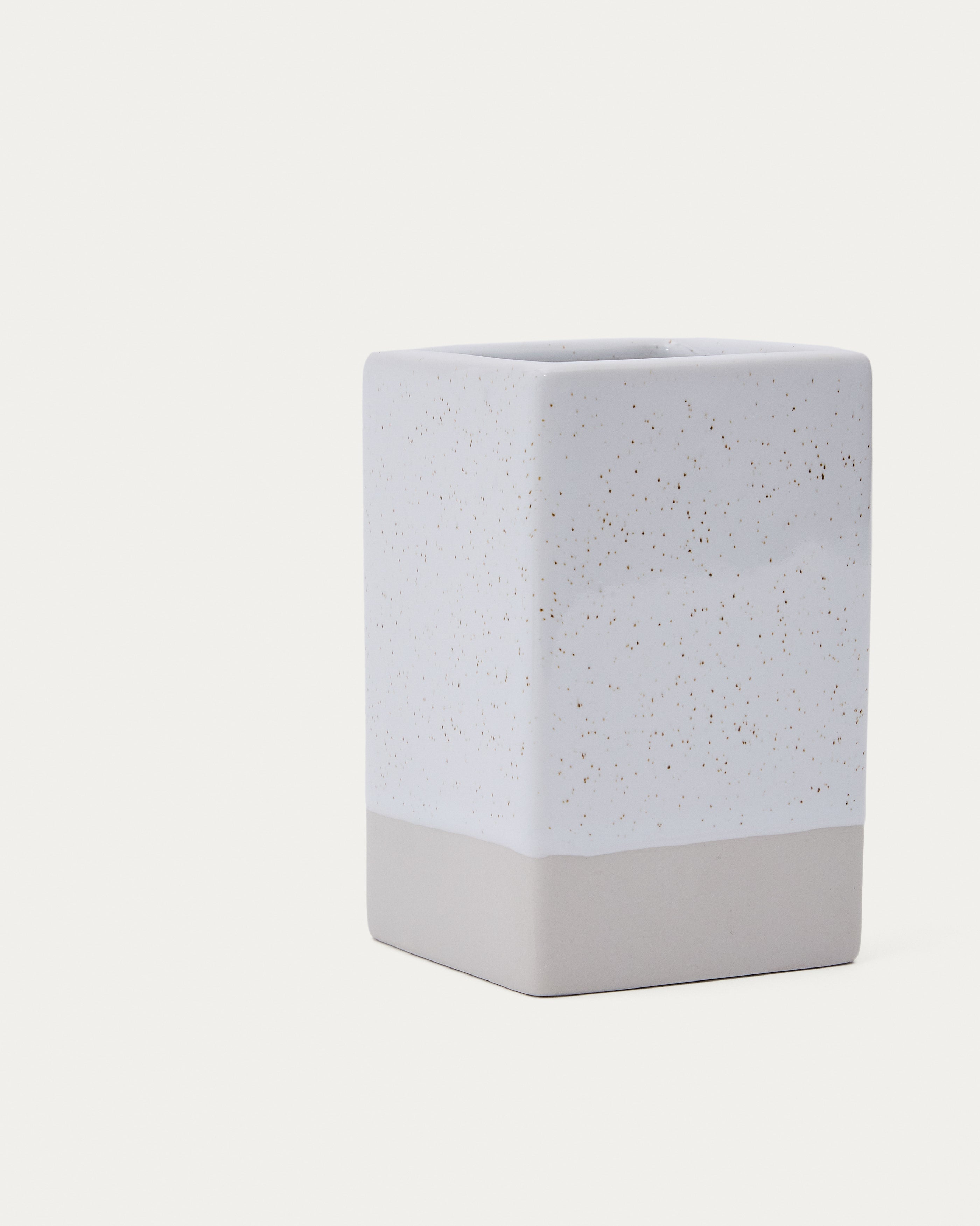 Careli beige stoneware toothbrush holder - Detail