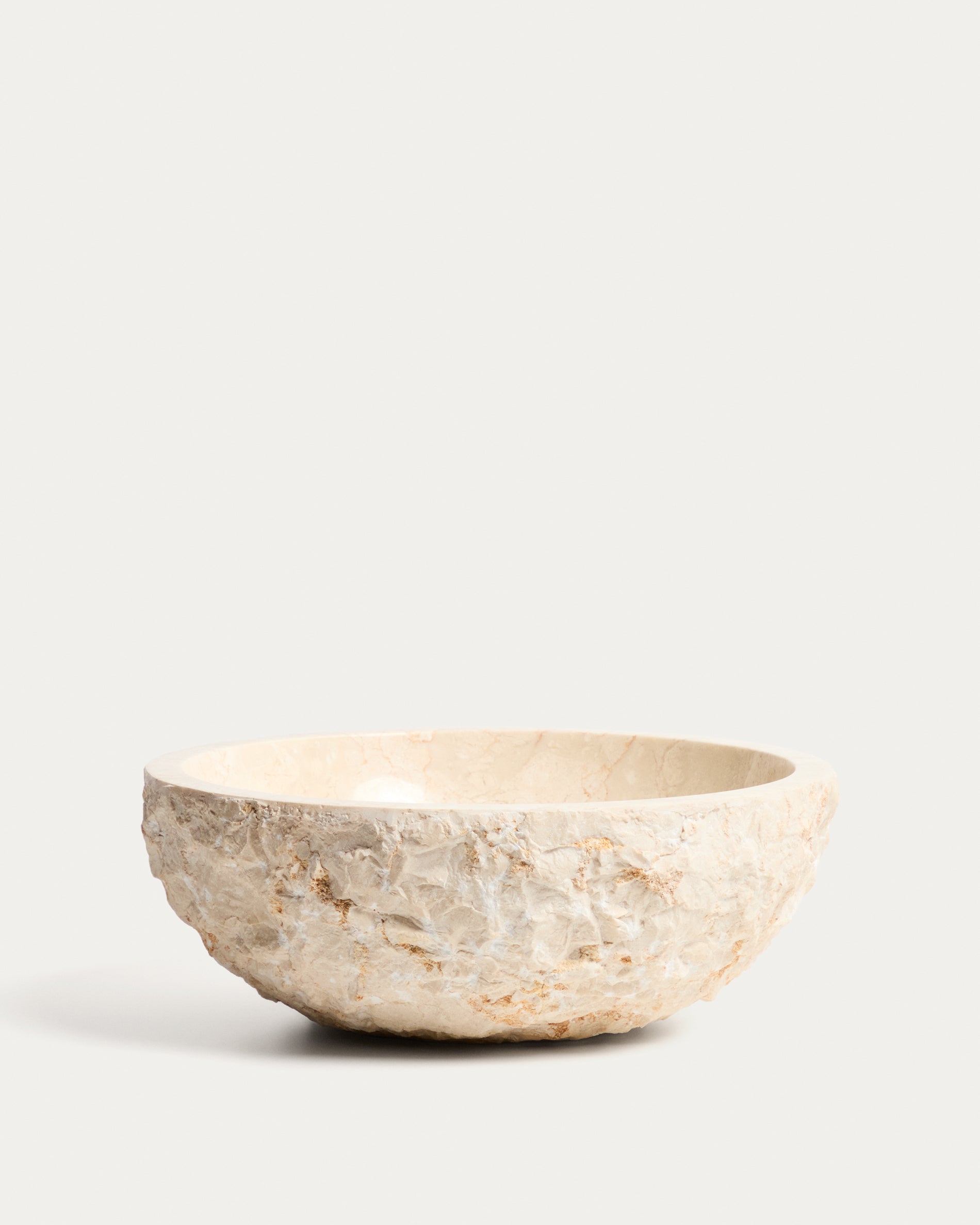 Orvane beige marble countertop washbasin Ø 40cm - Product View