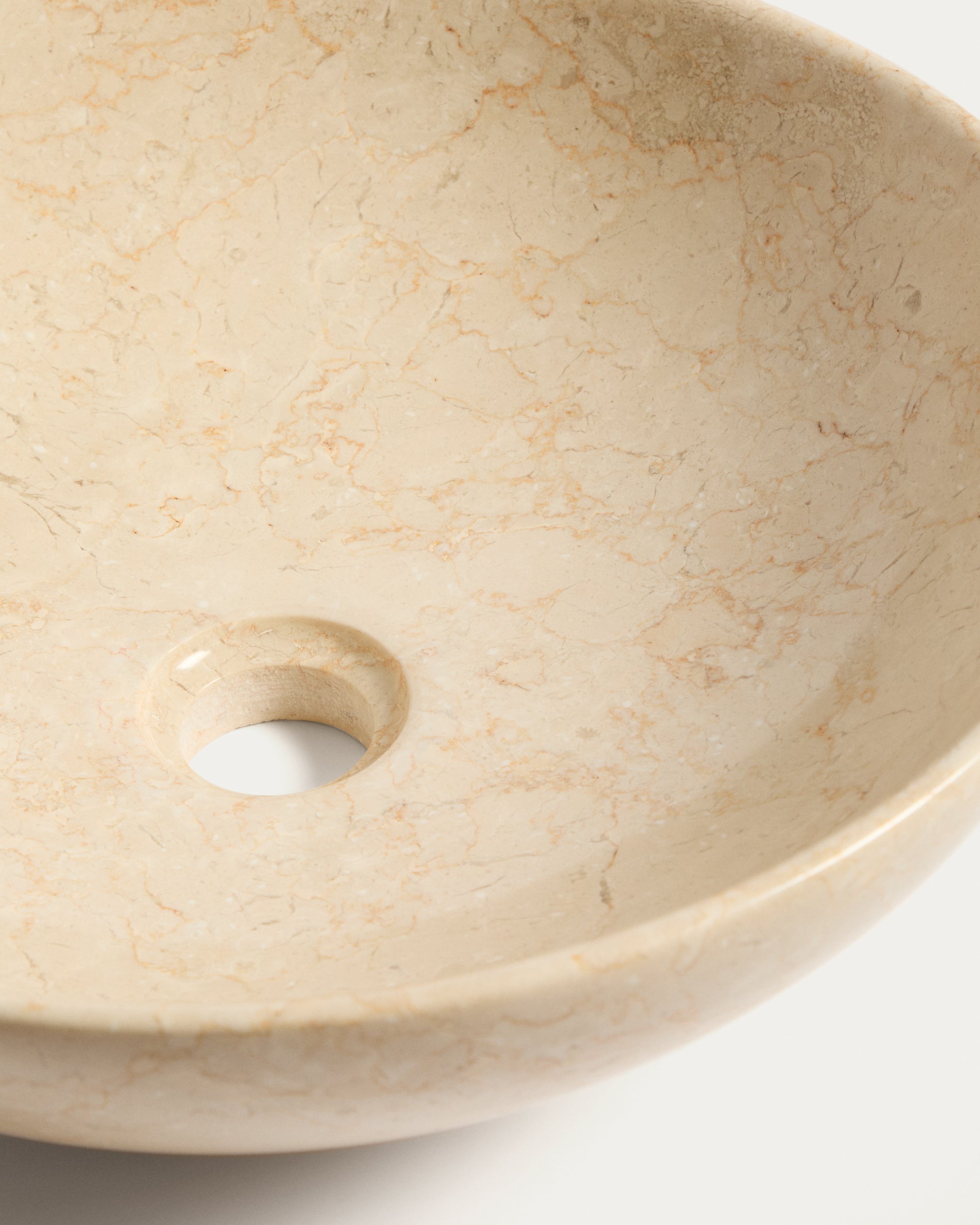Darnen beige marble countertop washbasin Ø 40cm - Detail