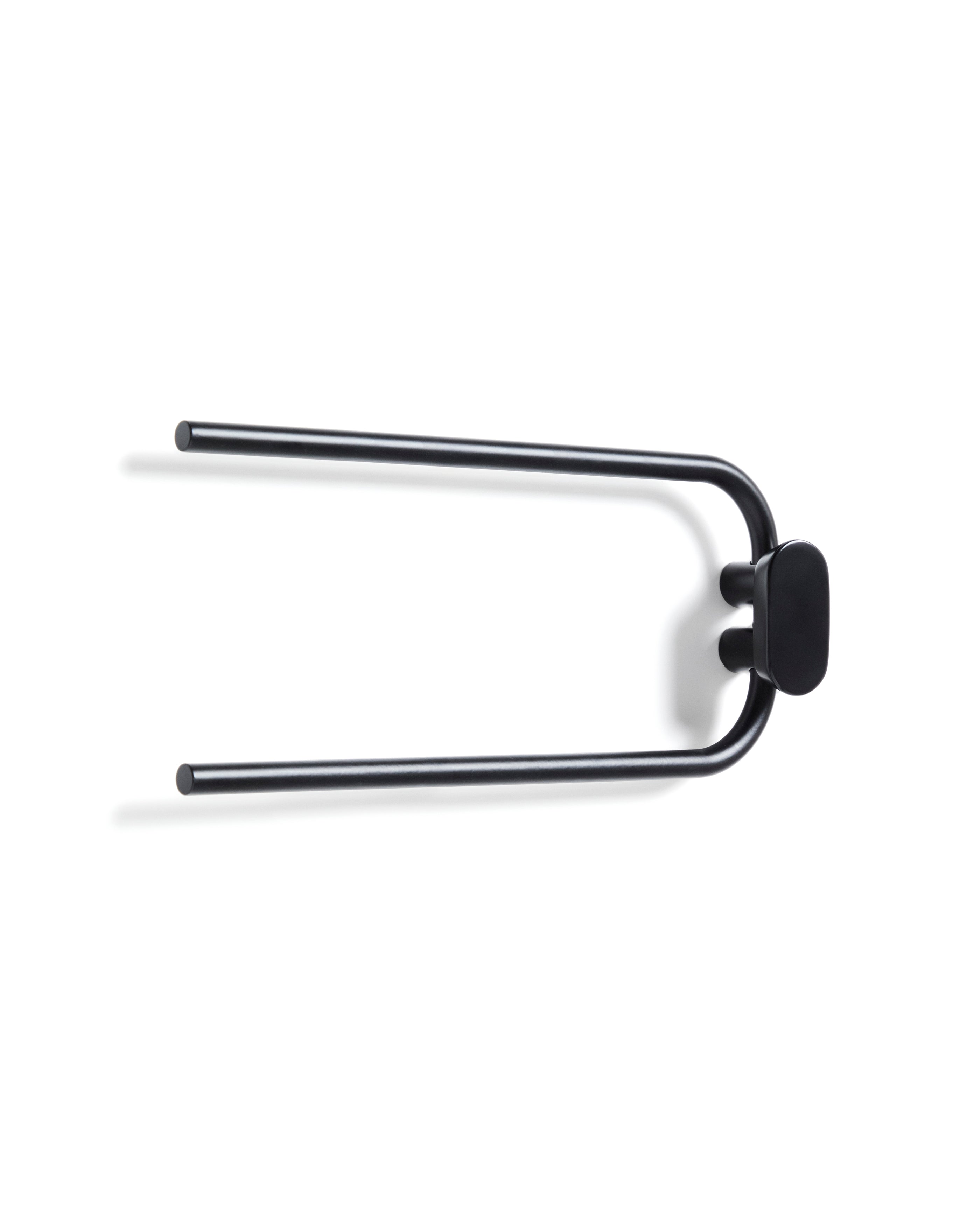Black metal Arely twin-handle towel rail - Product Image