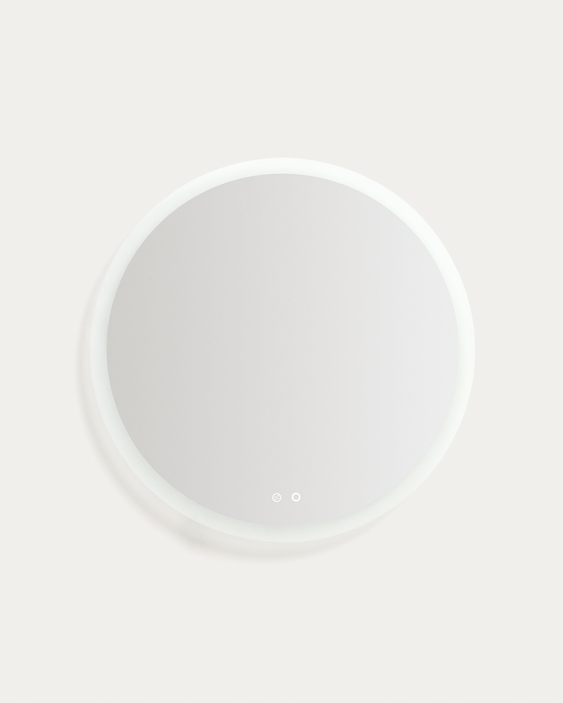 Mervi round bathroom mirror with LED light and anti-fog Ø 80cm - Product View