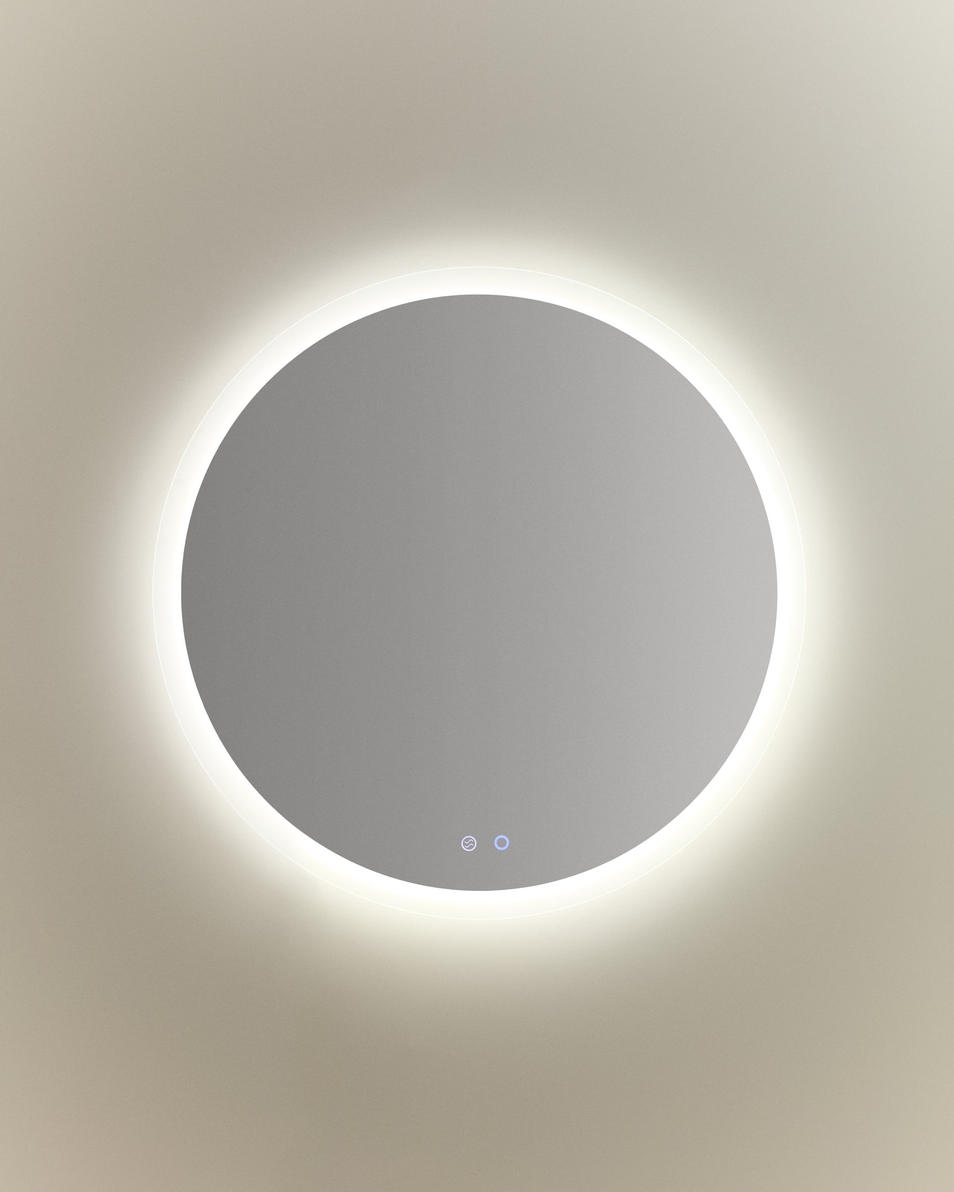 Mervi round bathroom mirror with LED light and anti-fog Ø 80cm - Product View