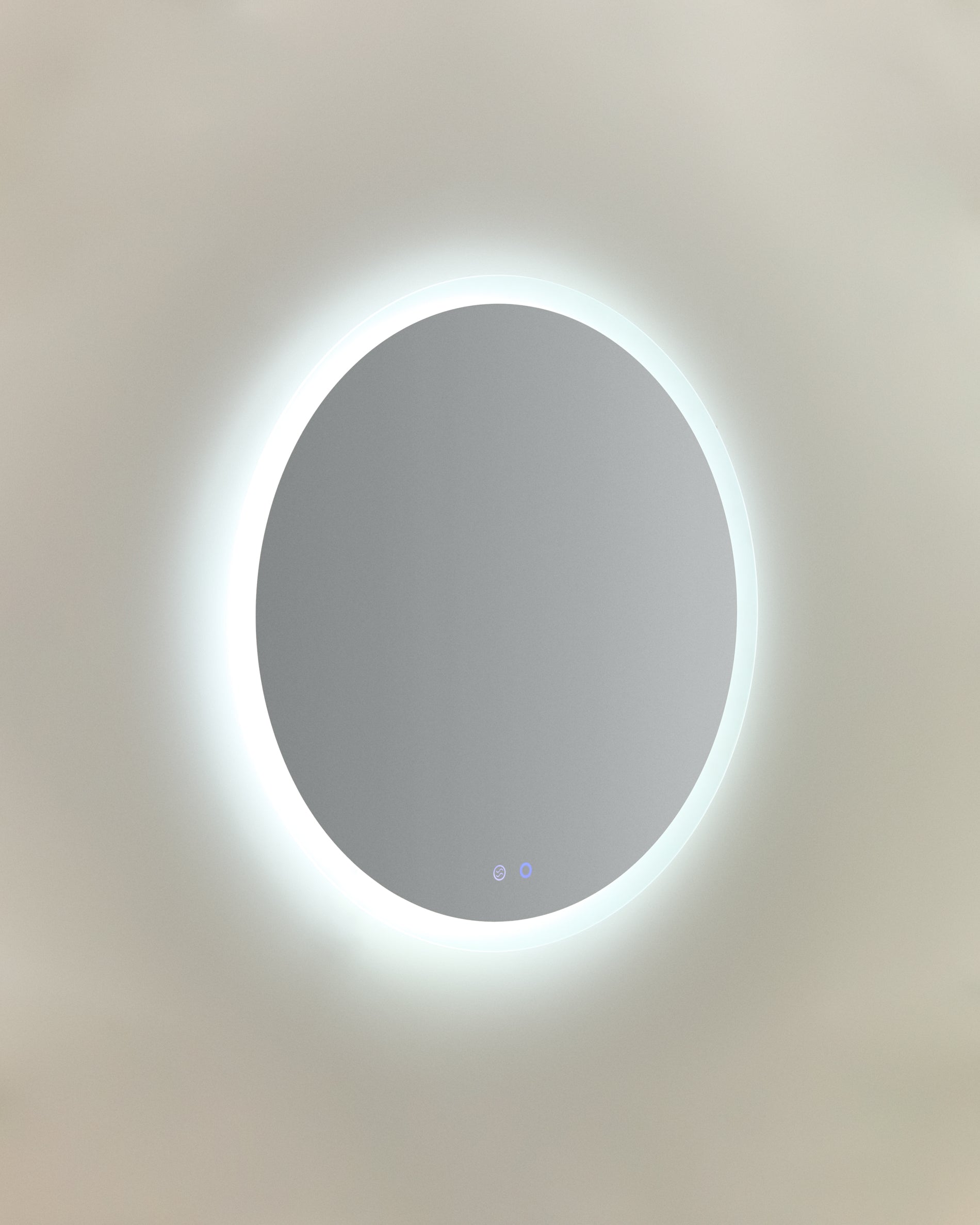 Mervi round bathroom mirror with LED light and anti-fog Ø 80cm - Product View