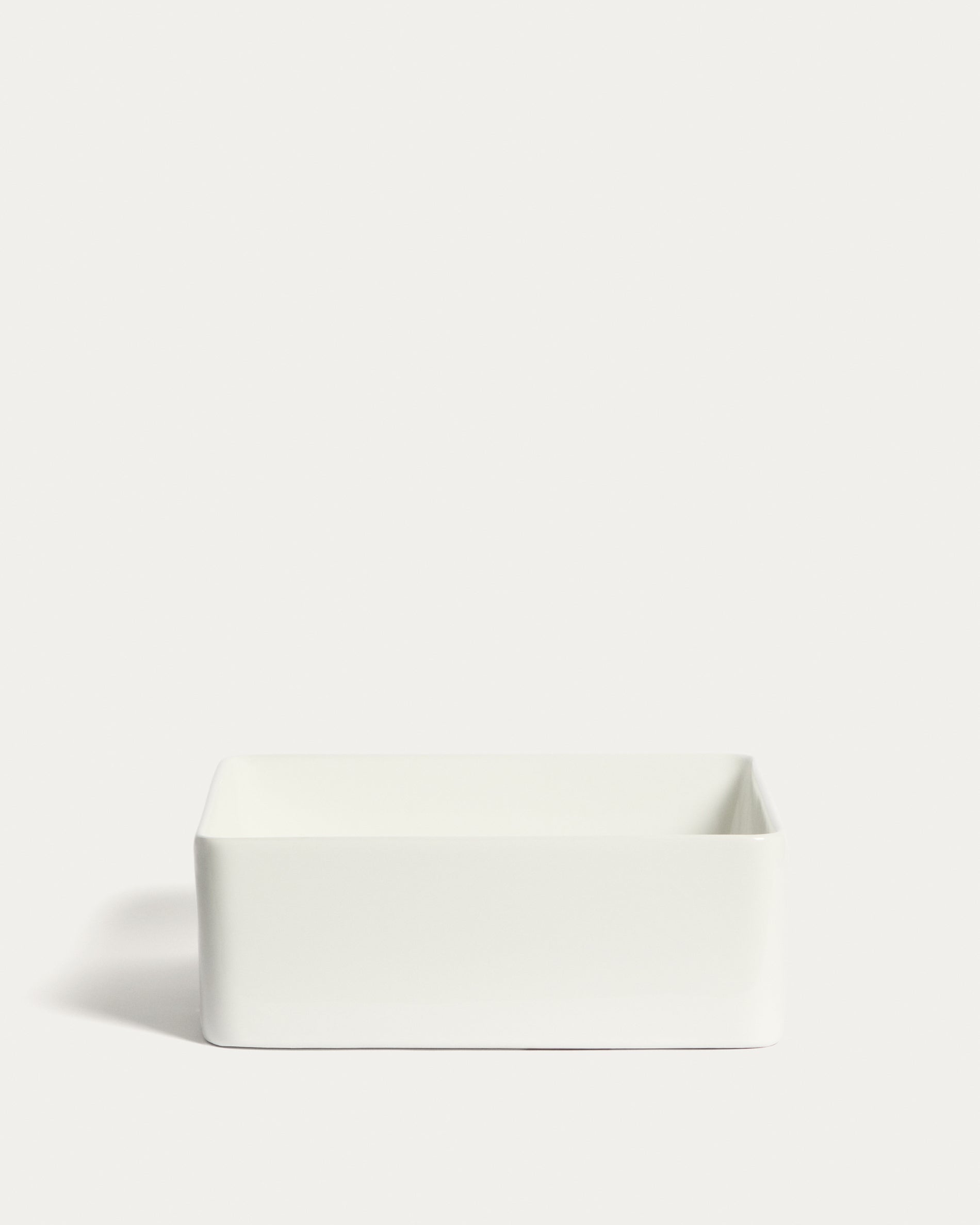 Ovara countertop basin in white glazed ceramic 36.5 x 36.5 cm - Product View