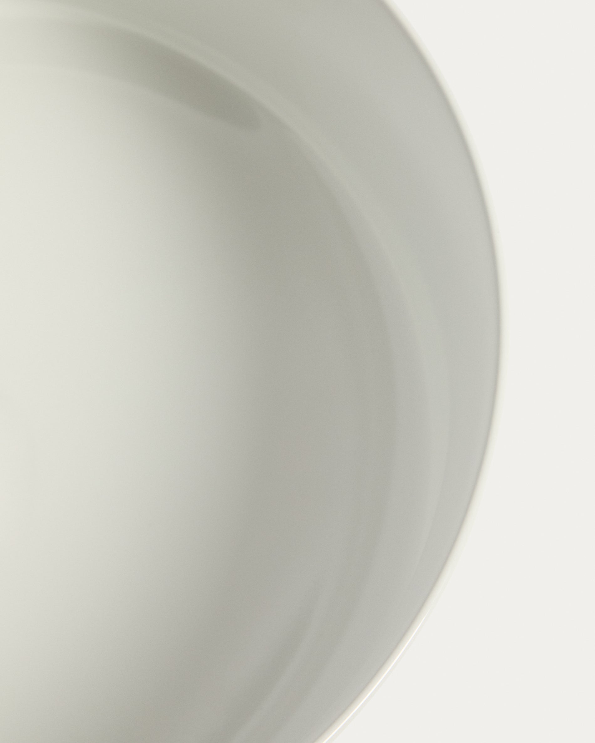 Ovara countertop basin in white glazed ceramic Ø 36 cm - Detail