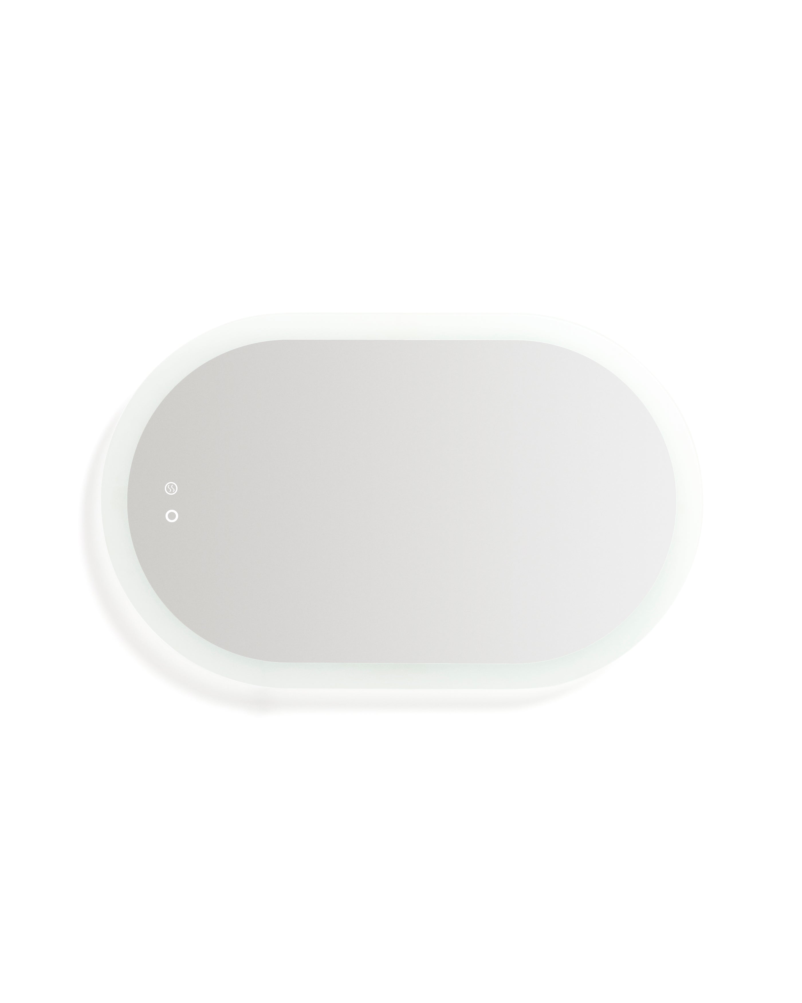 Mervi oval bathroom mirror with LED light and anti-fog 80 x 50cm - Product Image