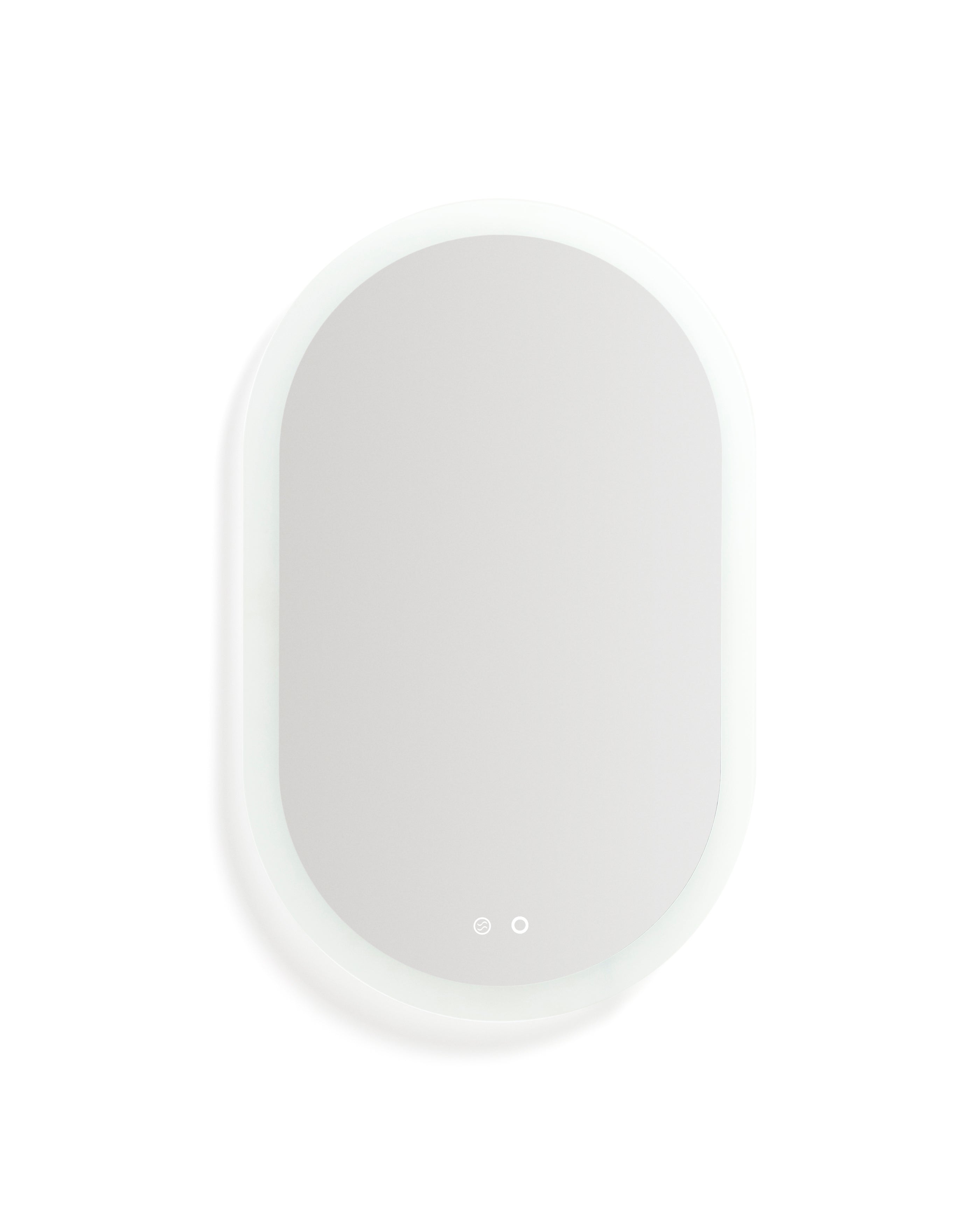 Mervi oval bathroom mirror with LED light and anti-fog 80 x 50cm - Product Image