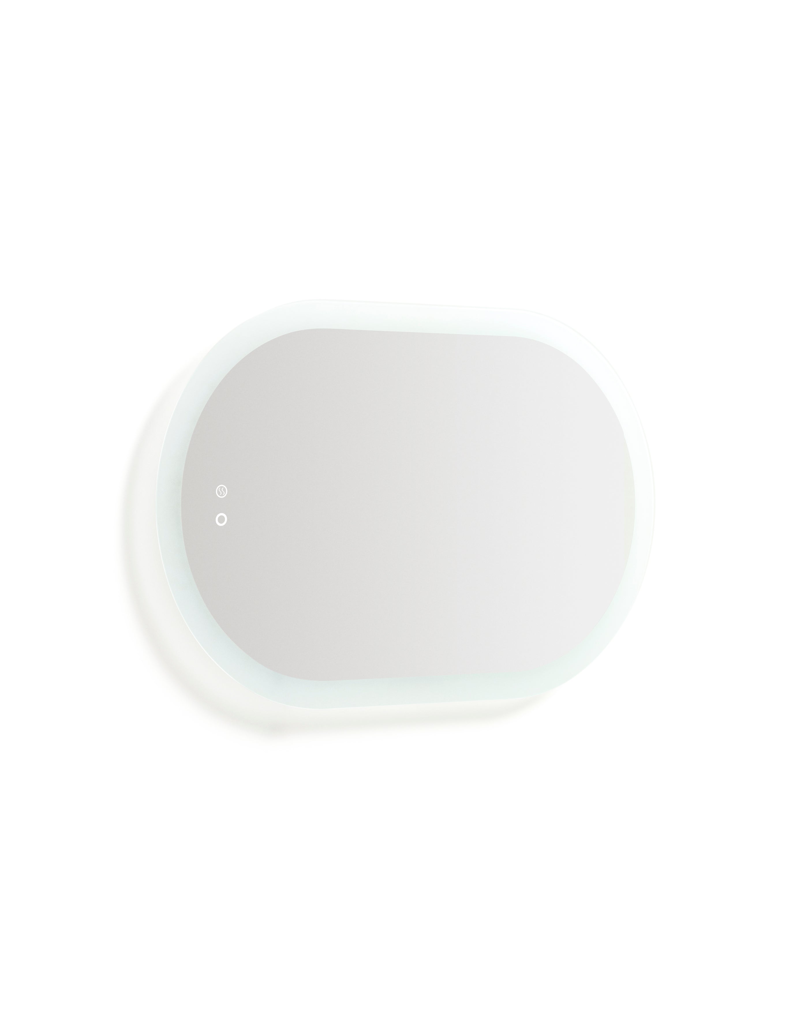 Mervi oval bathroom mirror with LED light and anti-fog 80 x 50cm - Product Image