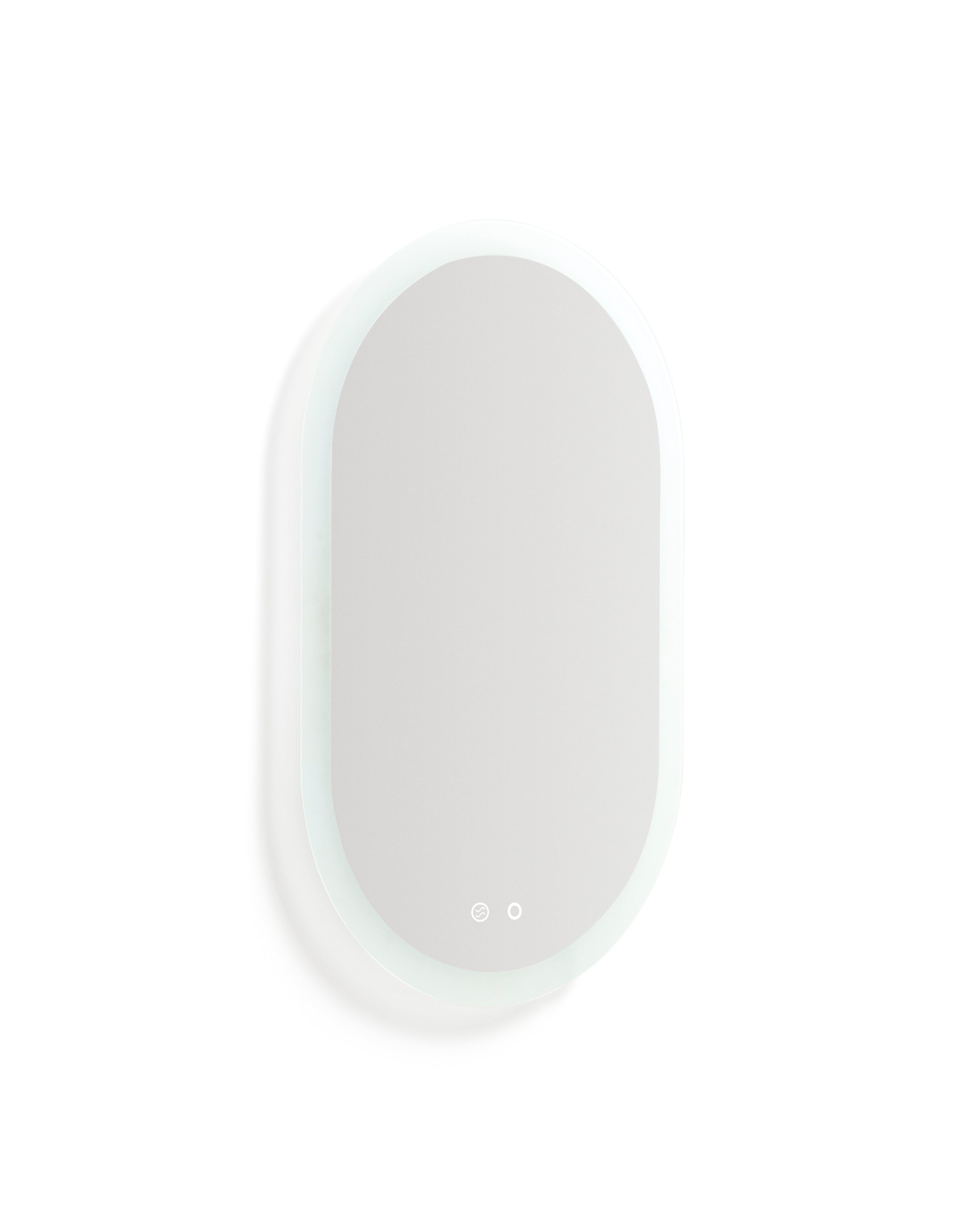 Mervi oval bathroom mirror with LED light and anti-fog 80 x 50cm - Product Image
