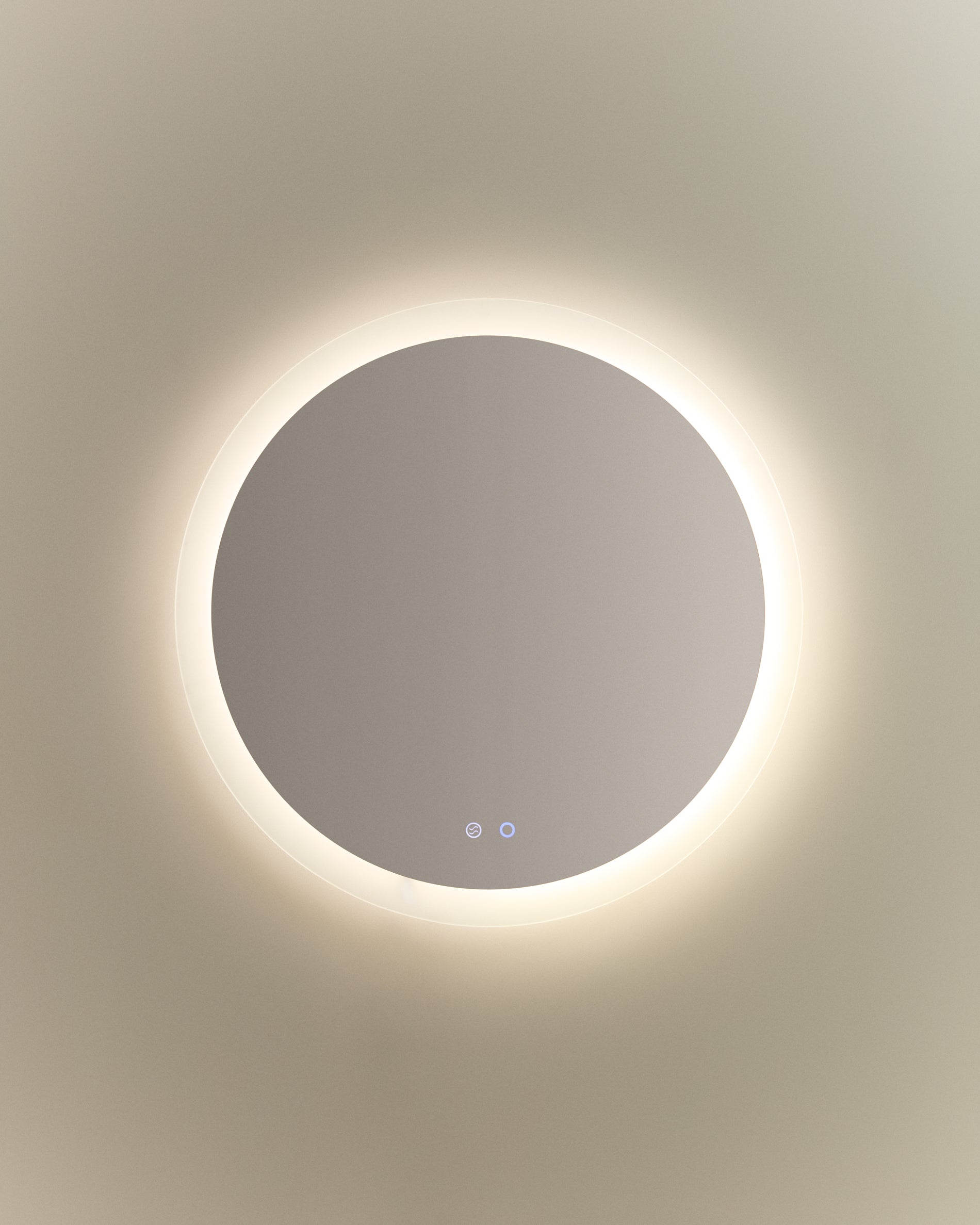 Mervi round bathroom mirror with LED light and anti-fog Ø 60cm - Product View