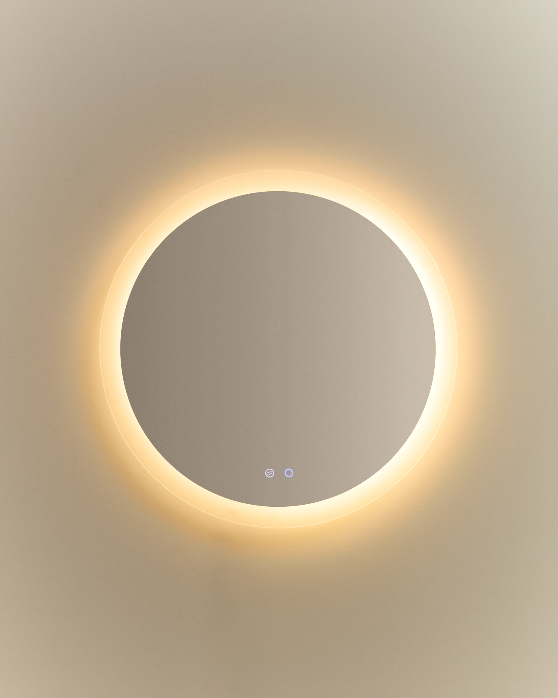 Mervi round bathroom mirror with LED light and anti-fog Ø 60cm - Product View
